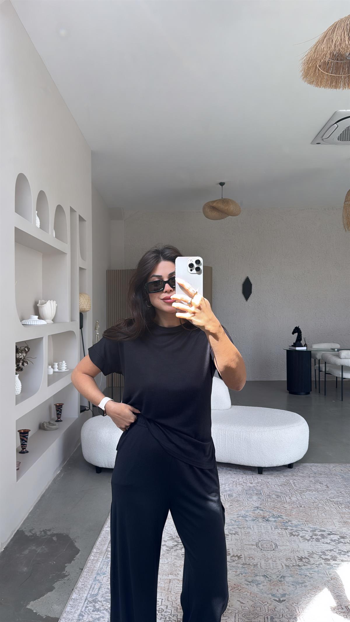 Siyah Pike Modal Tensel Takım