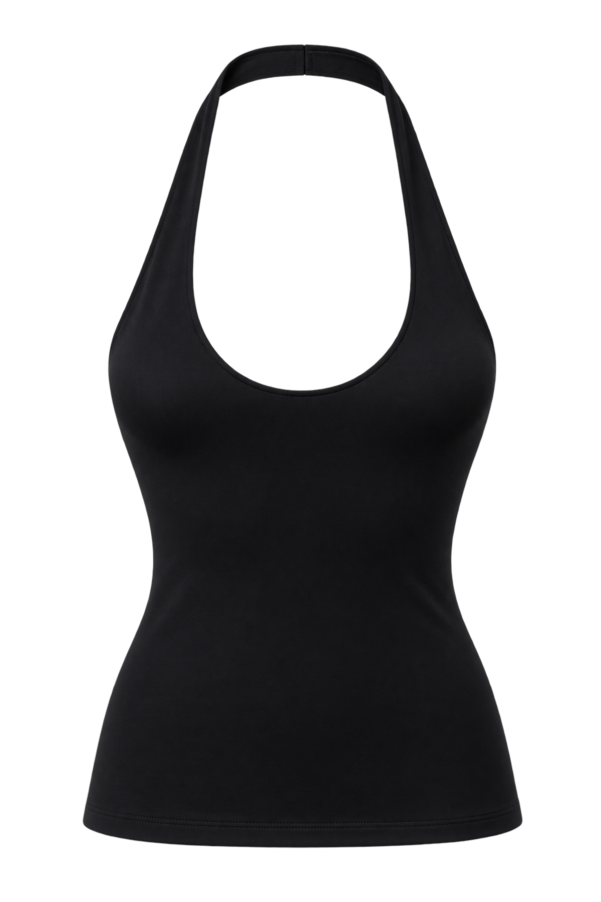 Siyah Polyamid Halter Top