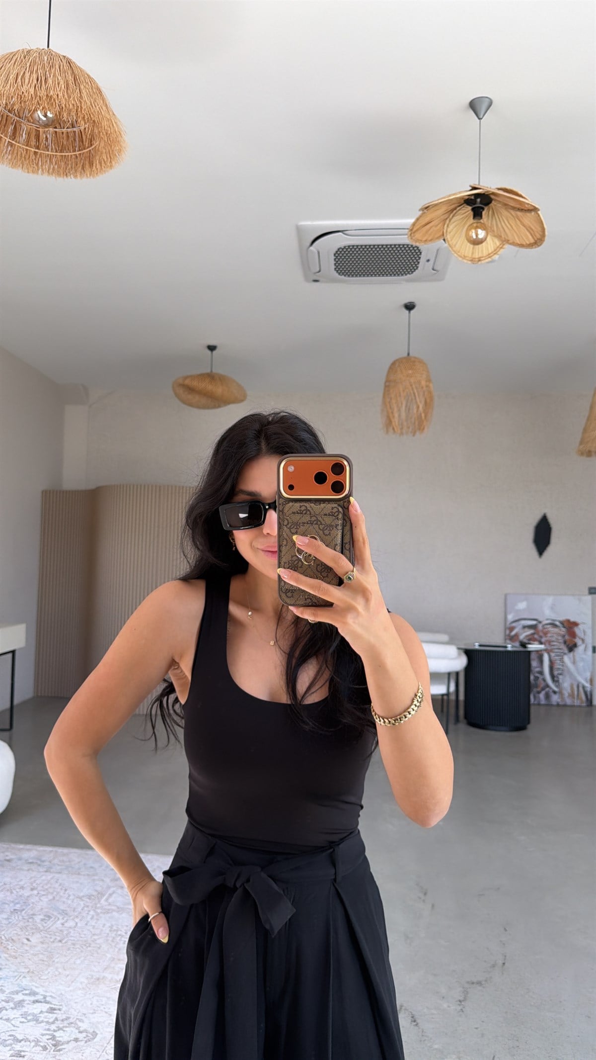 Siyah Polyamid Kare Yaka Atlet