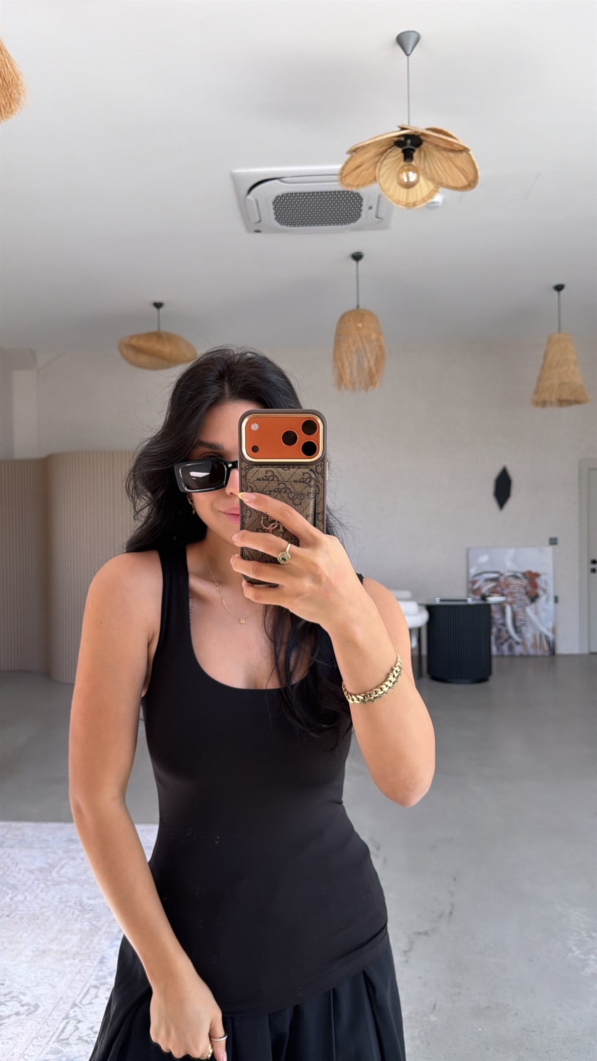 Siyah Polyamid Kare Yaka Atlet