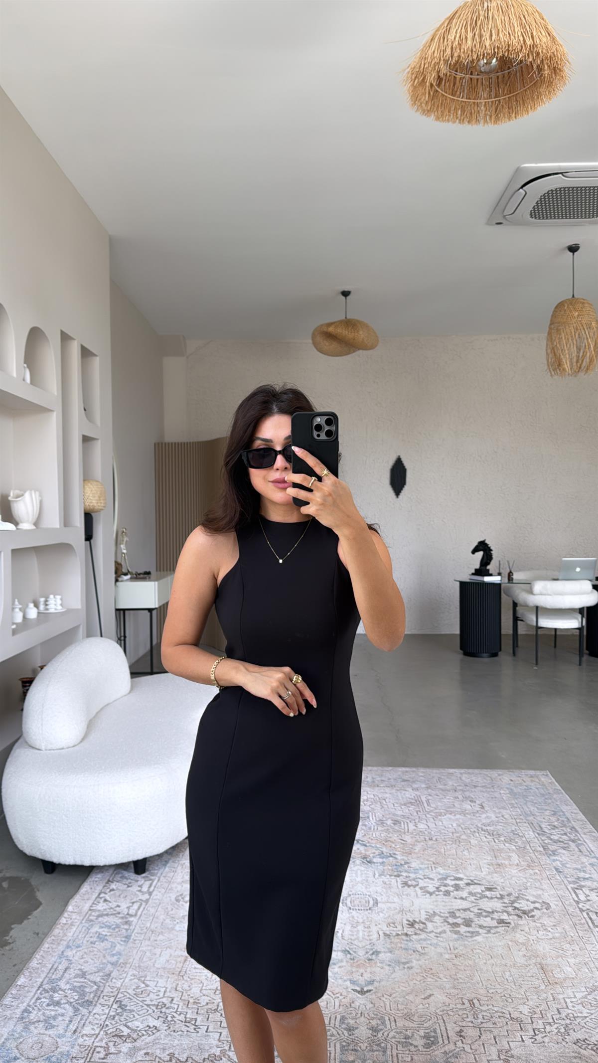 Siyah Premium Kalem Elbise