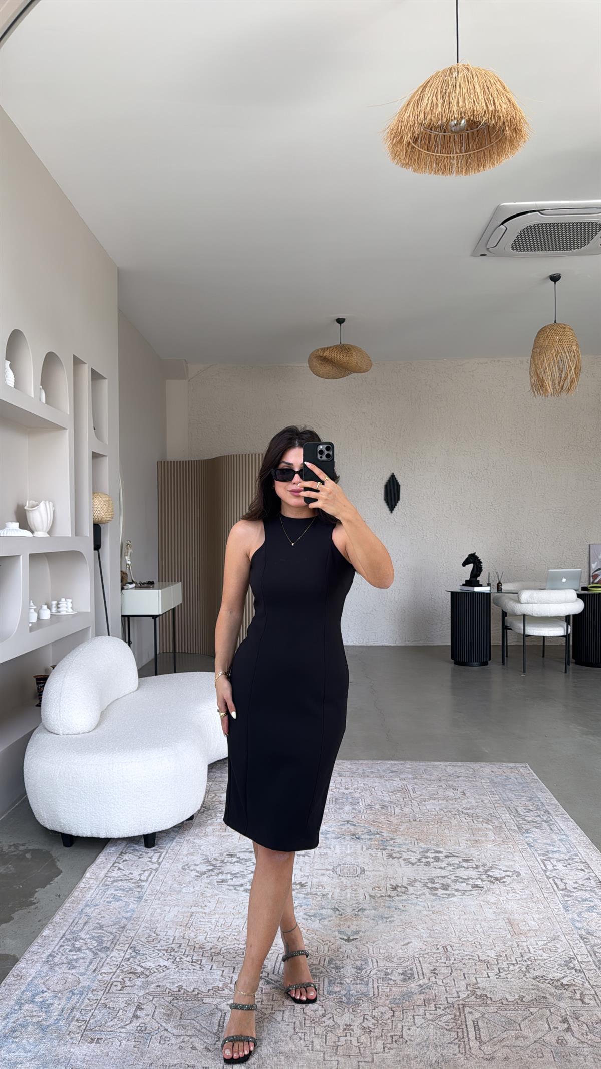Siyah Premium Kalem Elbise