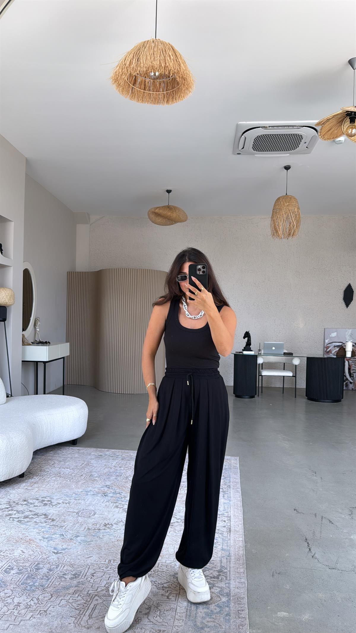 Siyah Salaş Modal Şalvar