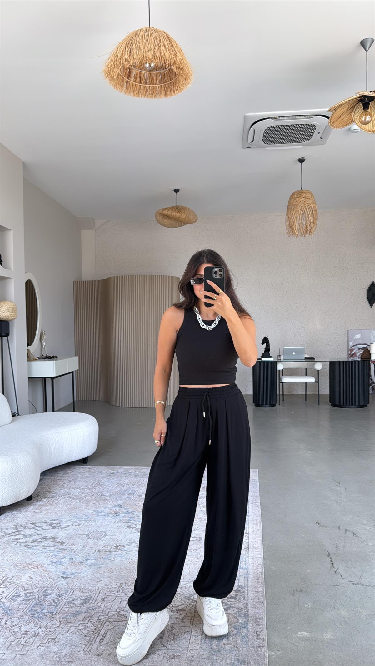 Siyah Salaş Modal Şalvar