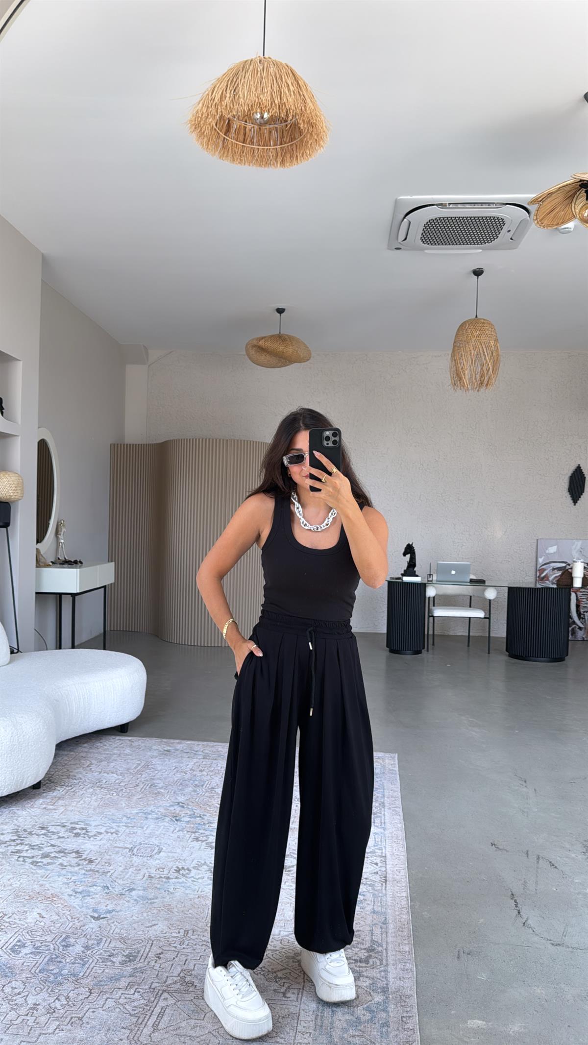 Siyah Salaş Modal Şalvar