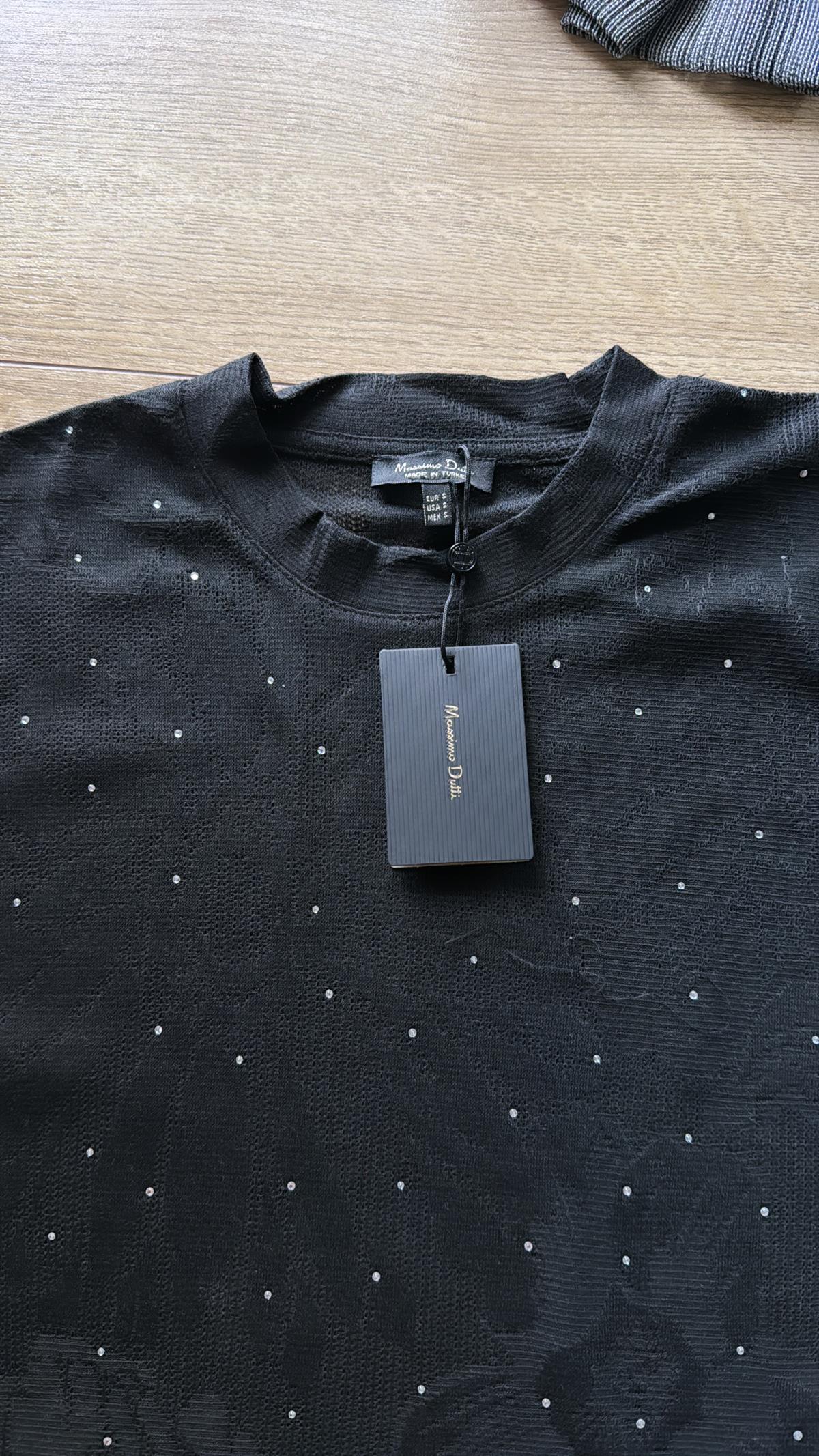 Siyah Taşlı Massimo Bluz