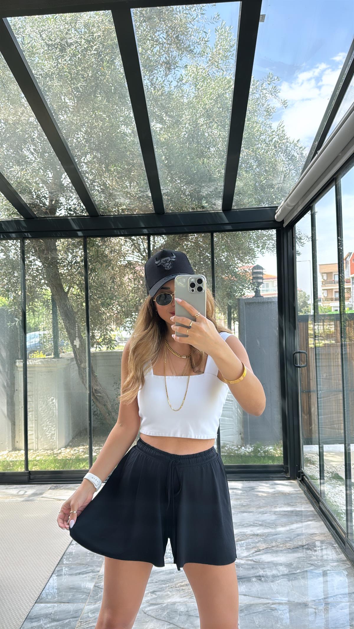 Siyah Tenis Şort