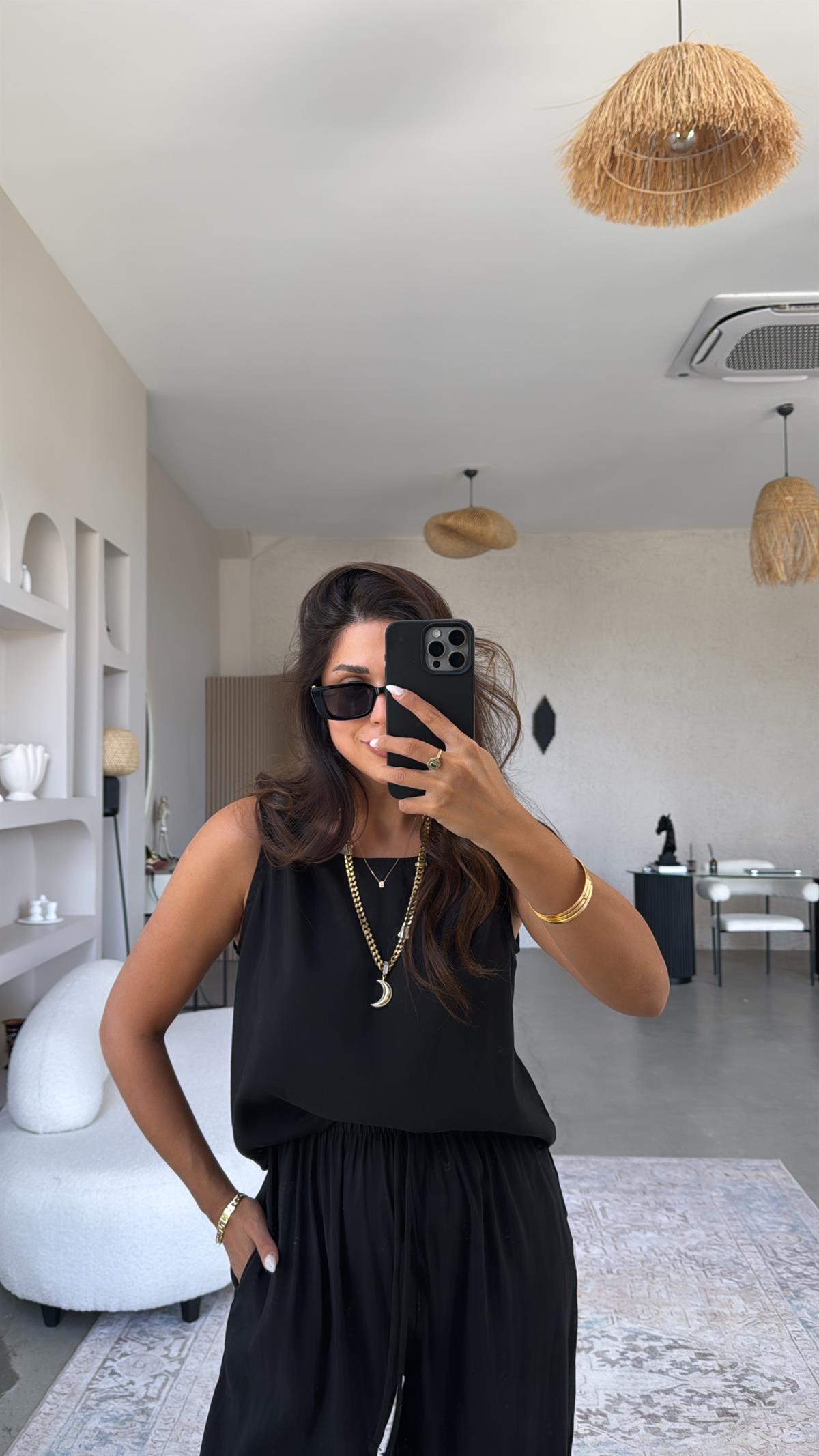 Siyah Tensel Cepli Takım