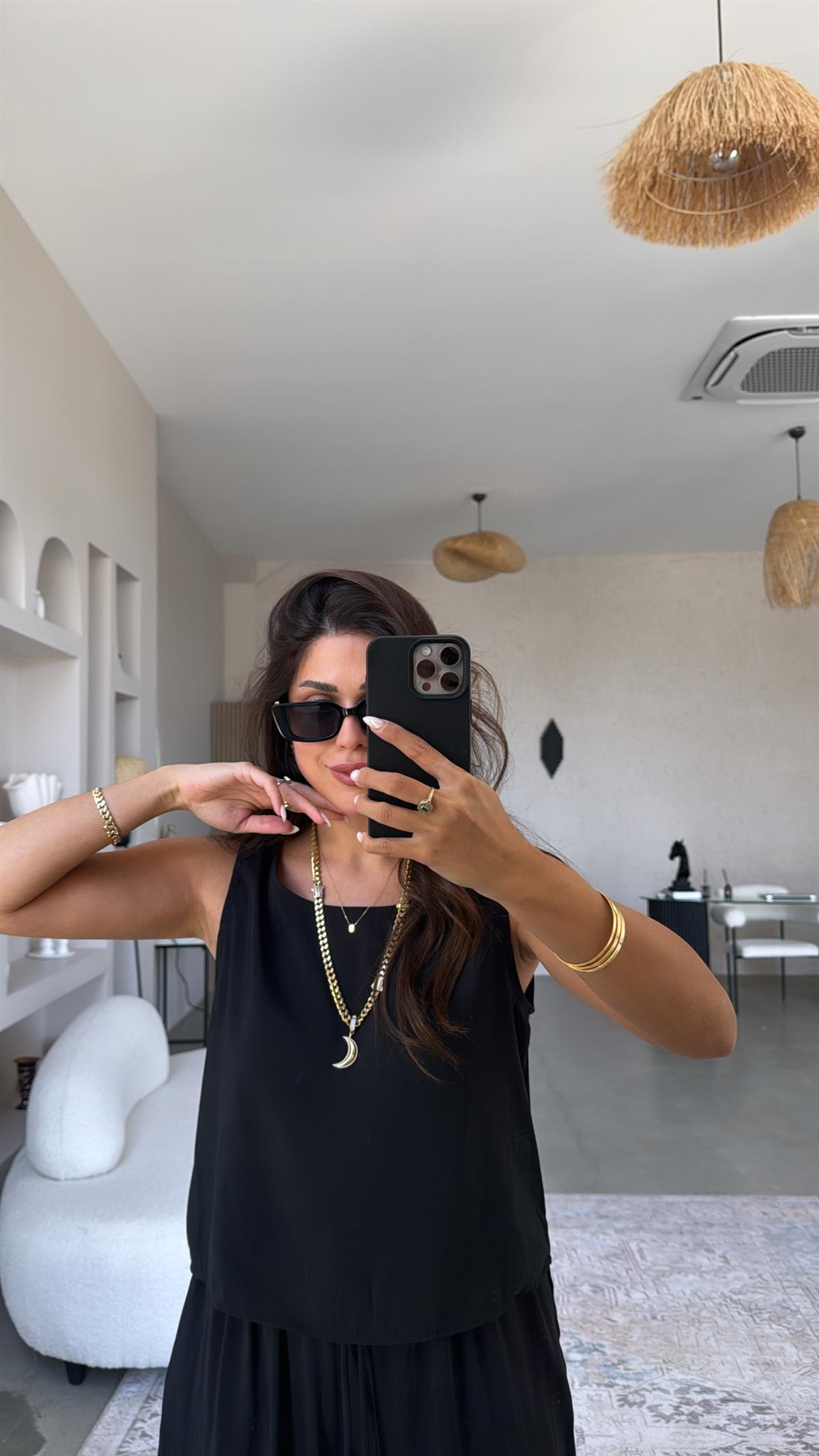 Siyah Tensel Cepli Takım