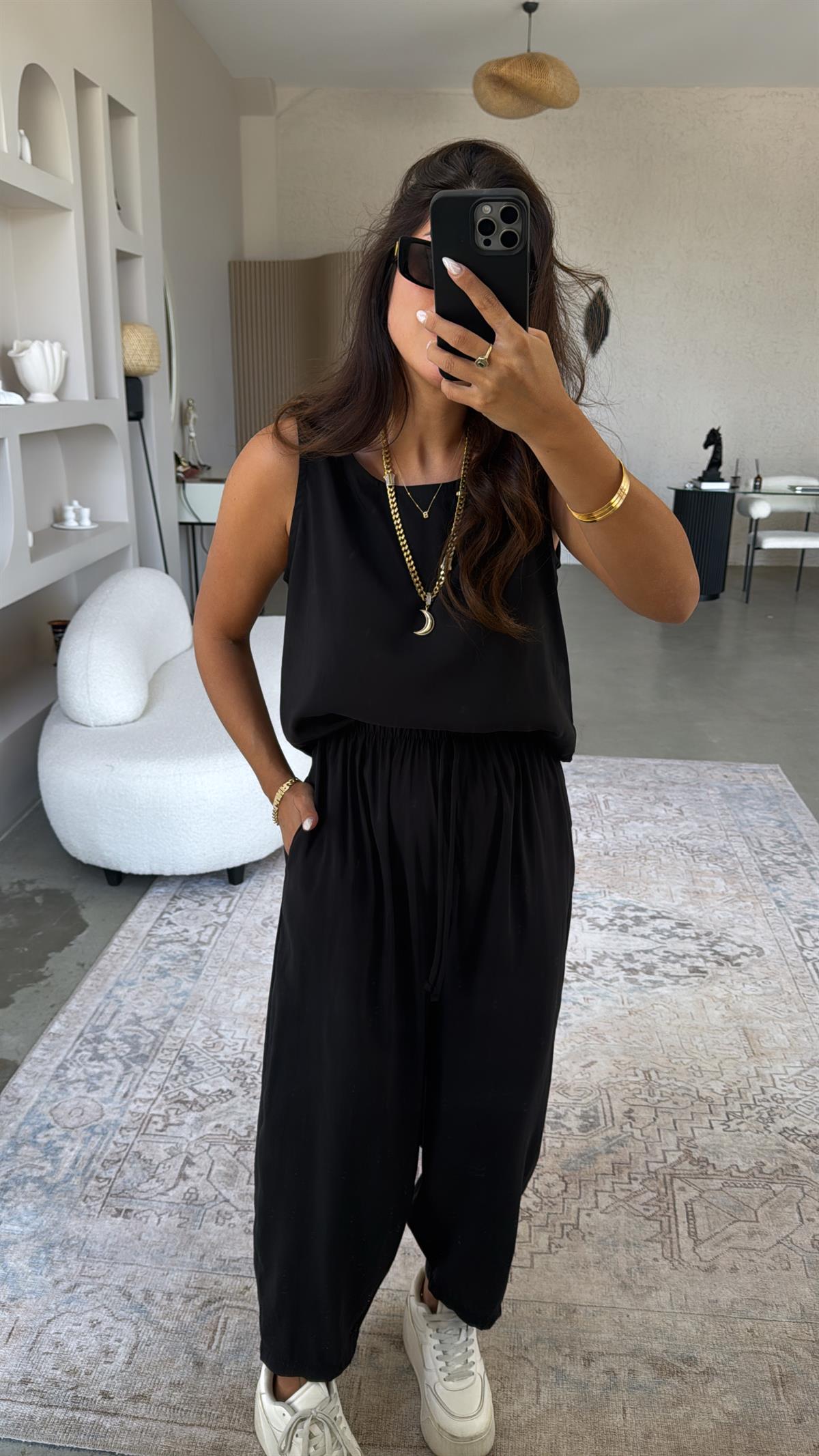 Siyah Tensel Cepli Takım