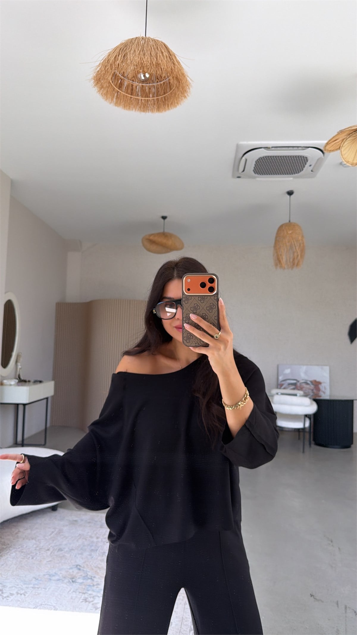 Siyah Ters Dikişli Modal Takım