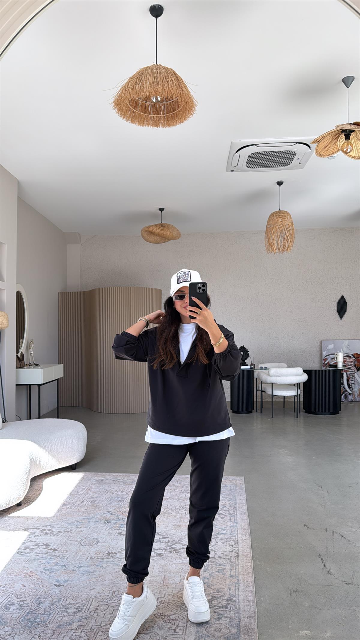 Siyah Yarım Fermuarlı Scuba Takım