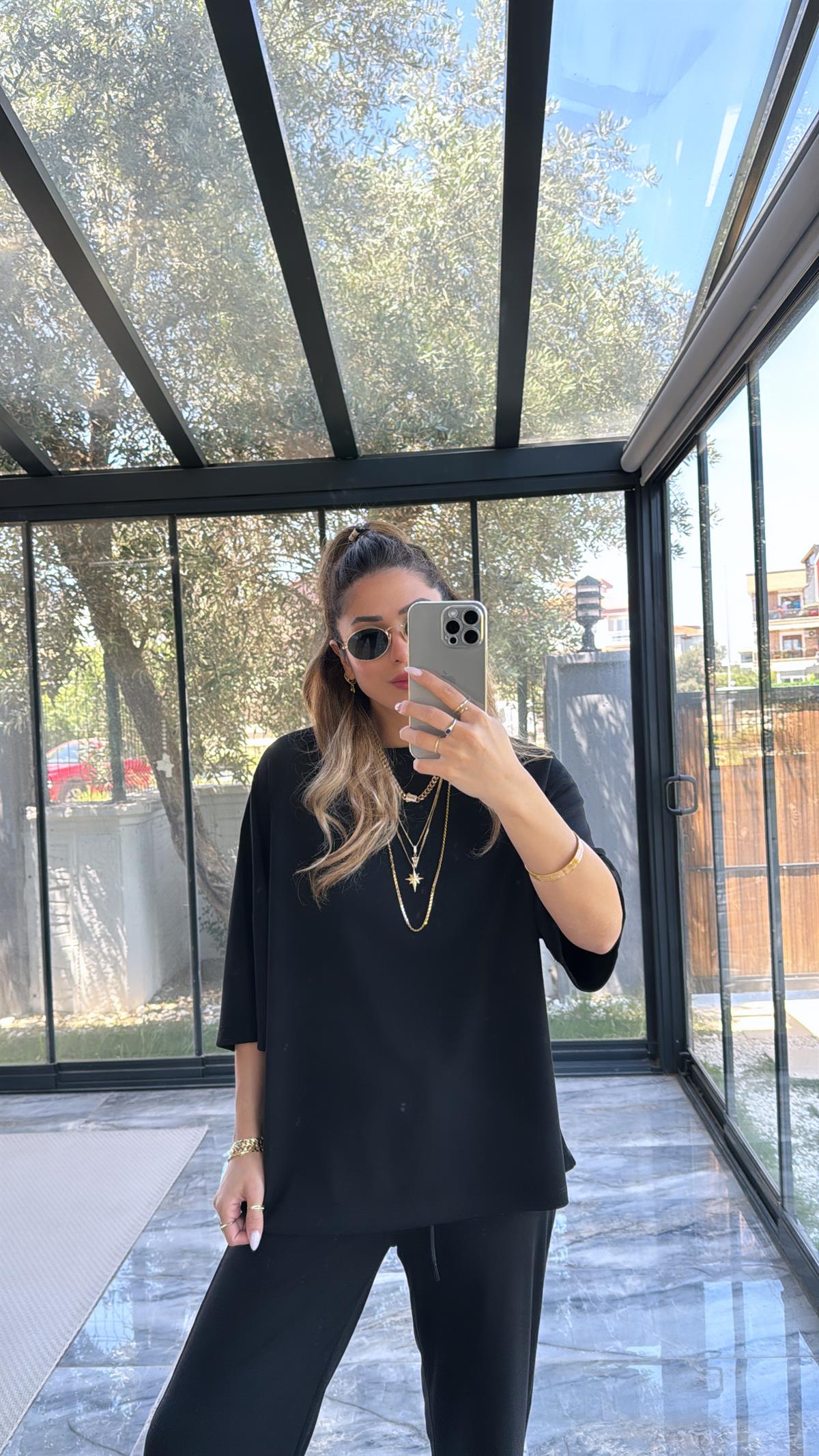 Siyah ZR Bol Paça Basic Takım