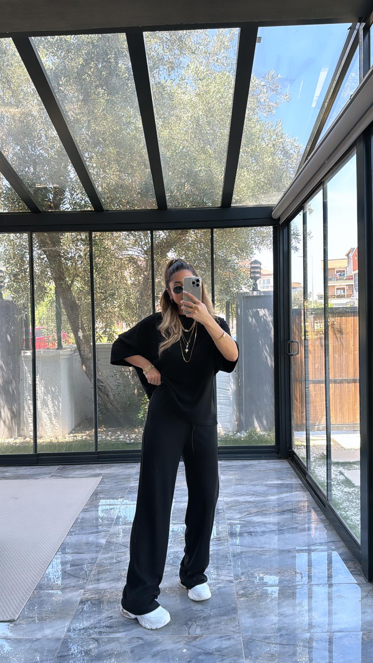 Siyah ZR Bol Paça Basic Takım