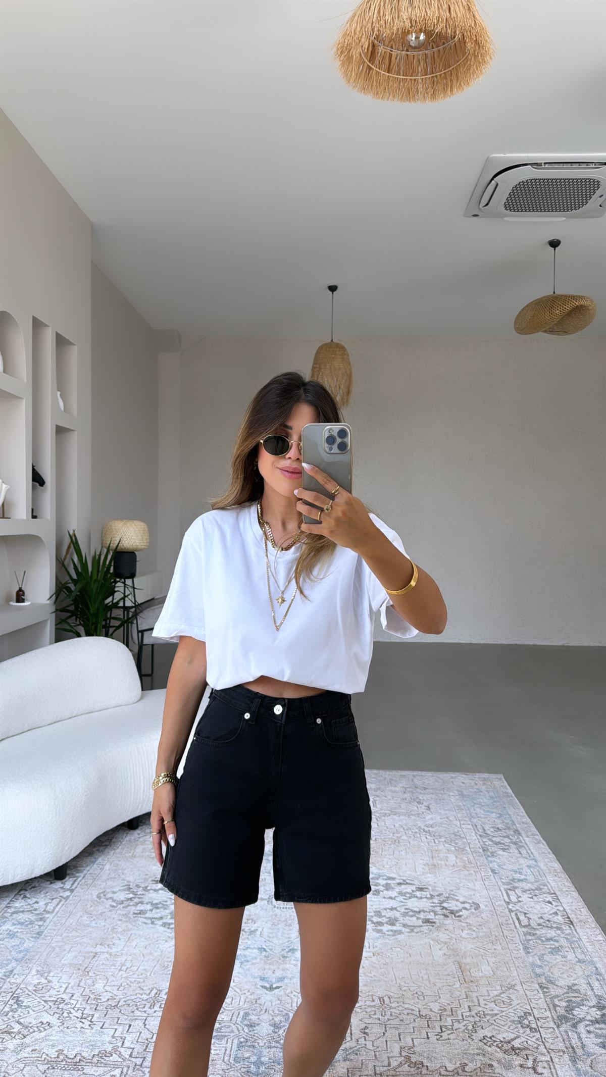 Siyah ZR Jean Şort