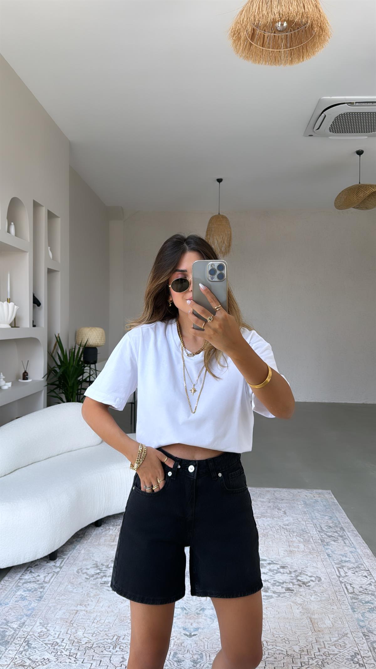 Siyah ZR Jean Şort