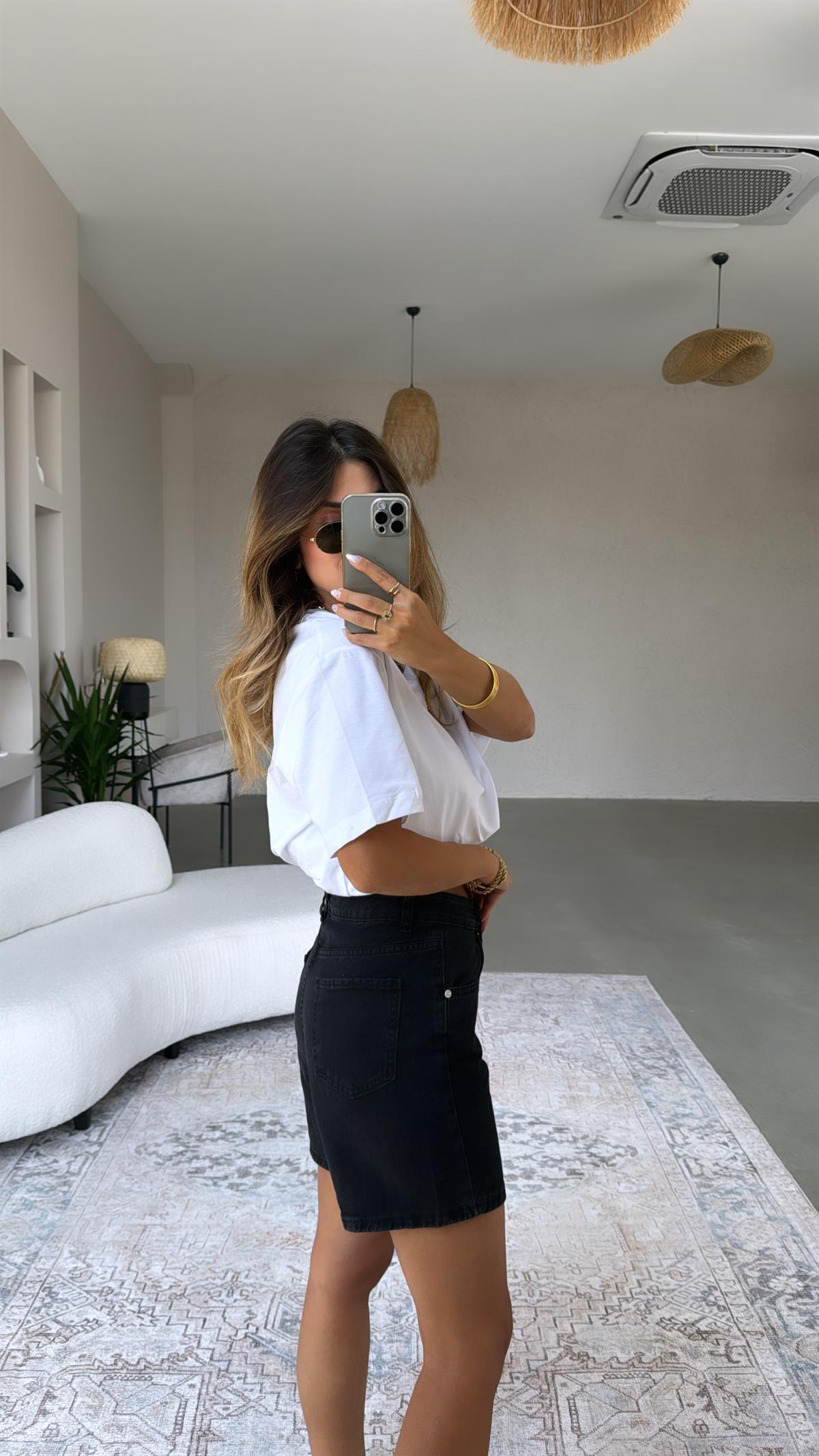 Siyah ZR Jean Şort