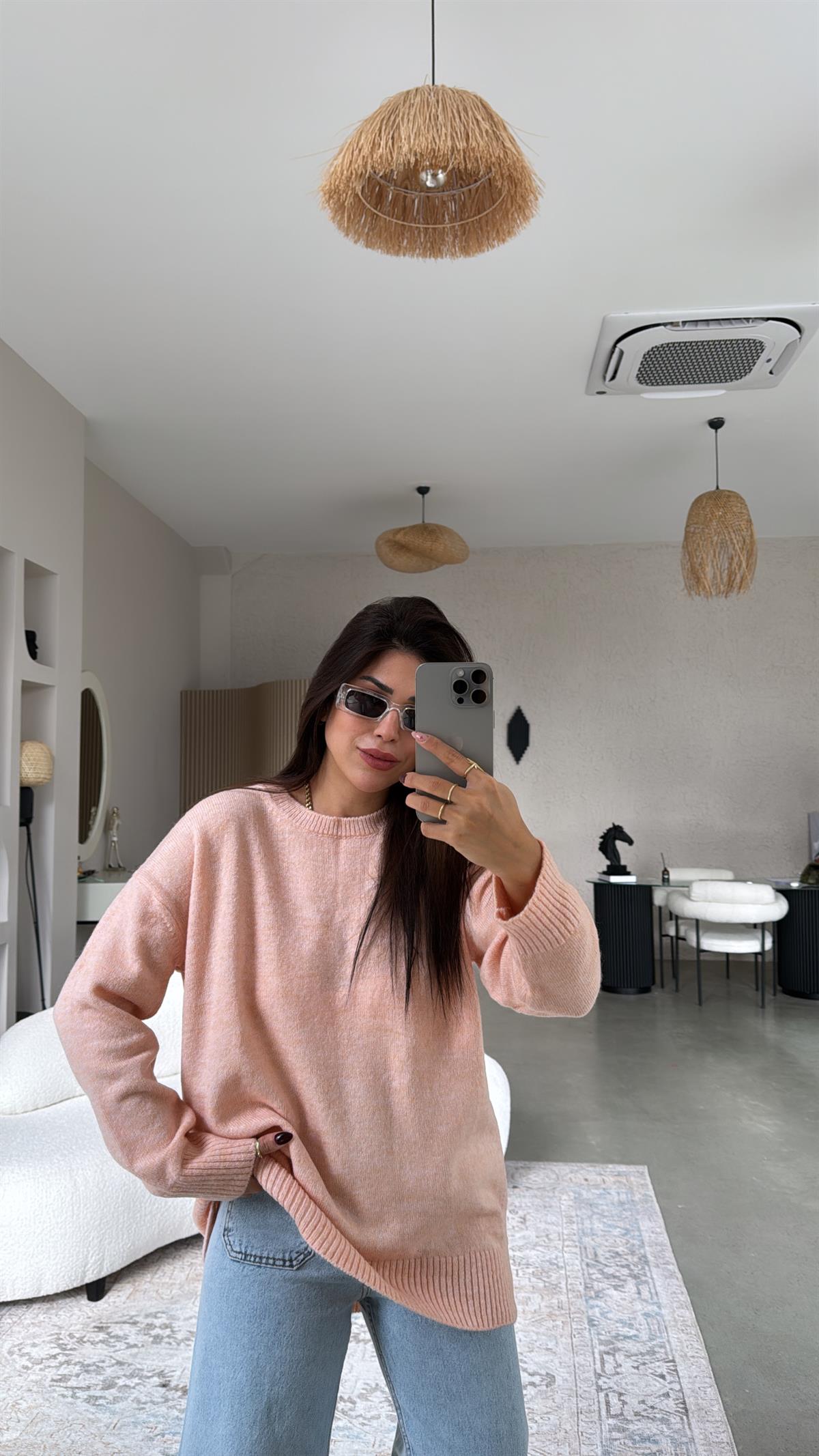 Somon Bisiklet Yaka Yumoş Kazak