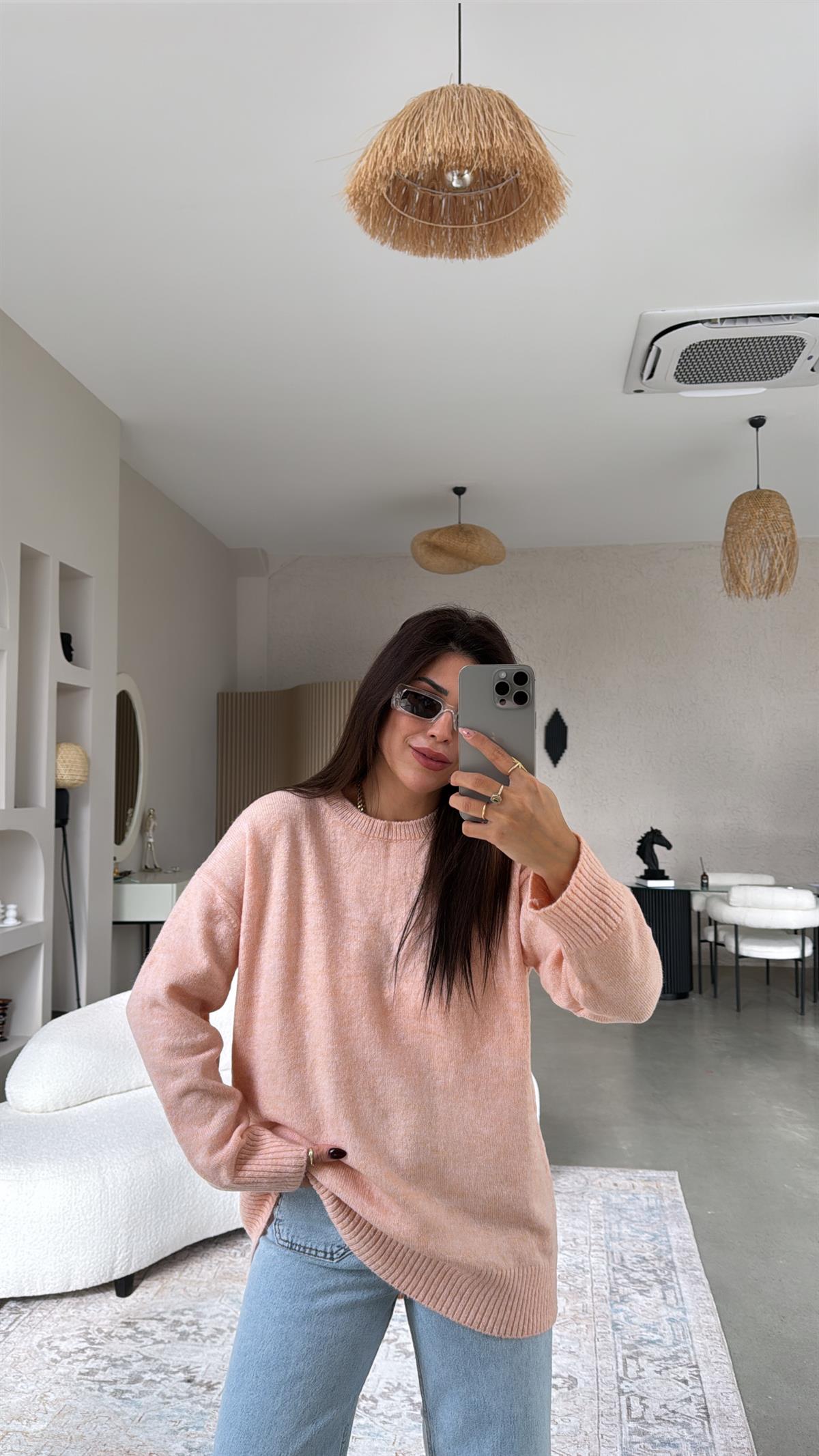 Somon Bisiklet Yaka Yumoş Kazak