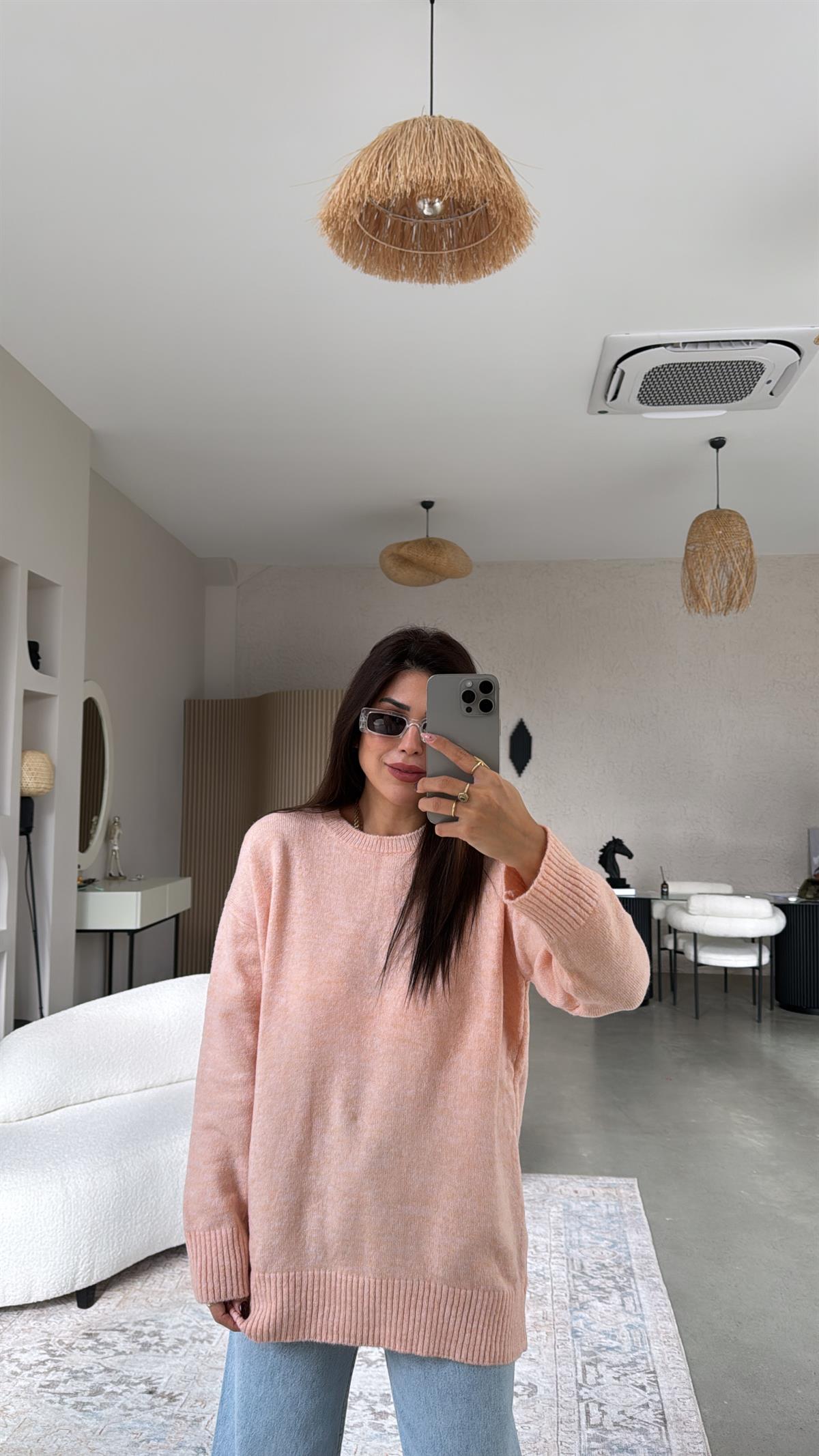 Somon Bisiklet Yaka Yumoş Kazak