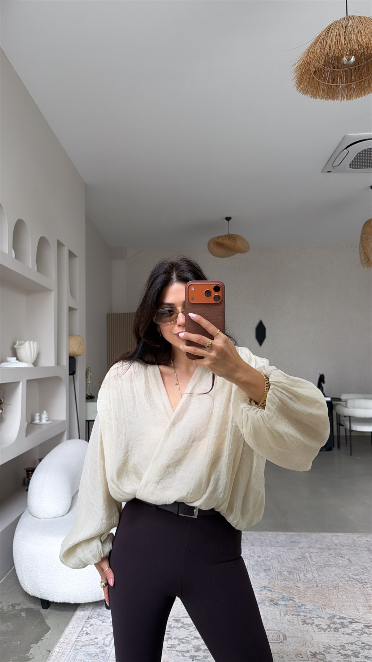 Taş Kruvaze Premium Tensel Bluz