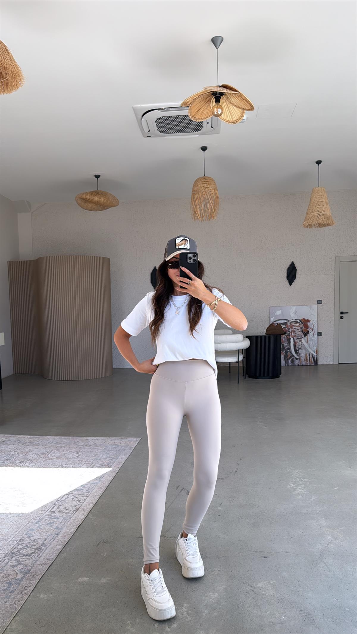 Taş Rengi Oys Basic Tayt