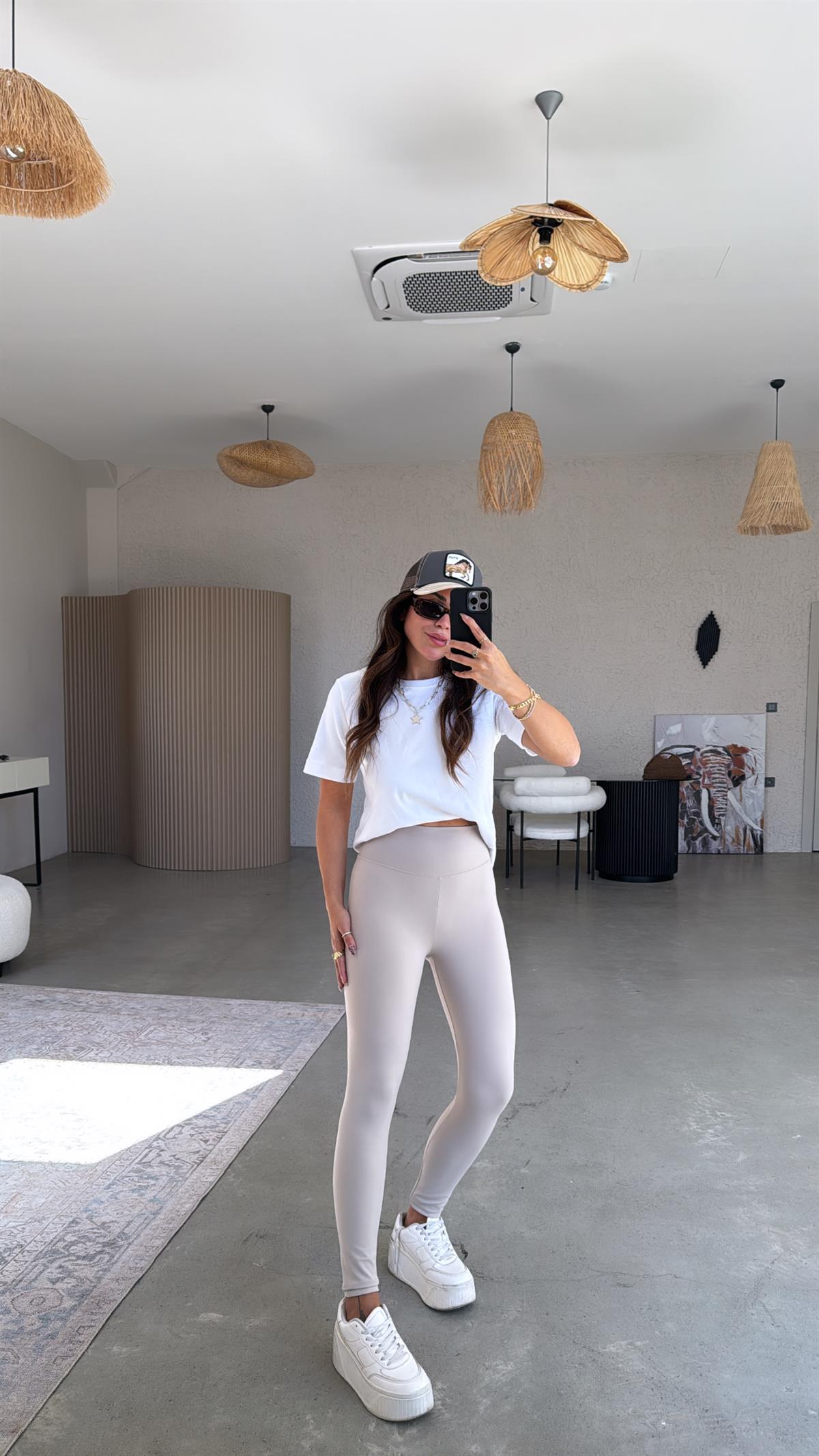 Taş Rengi Oys Basic Tayt