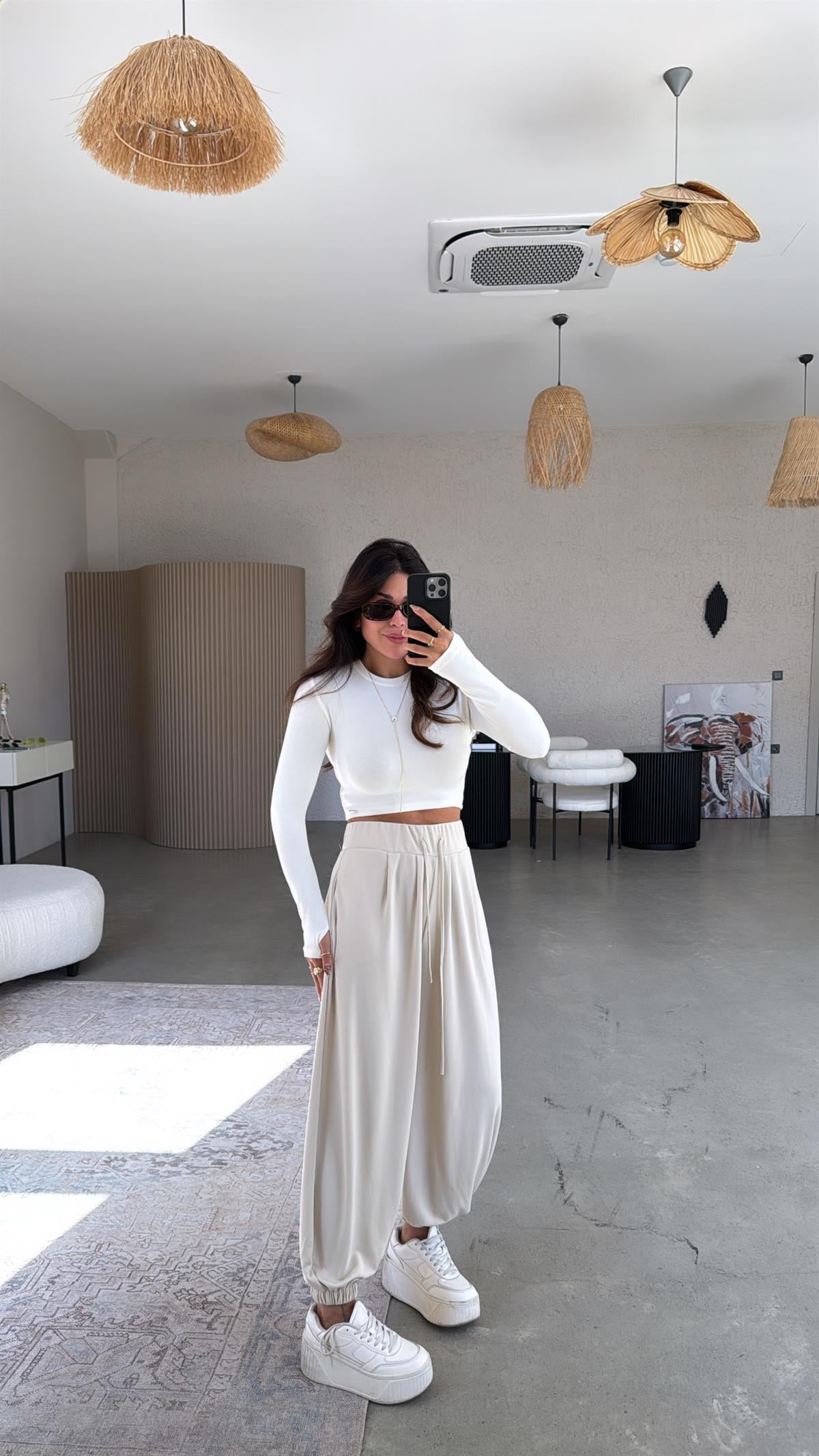 Taş Rengi Premium Modal Şalvar