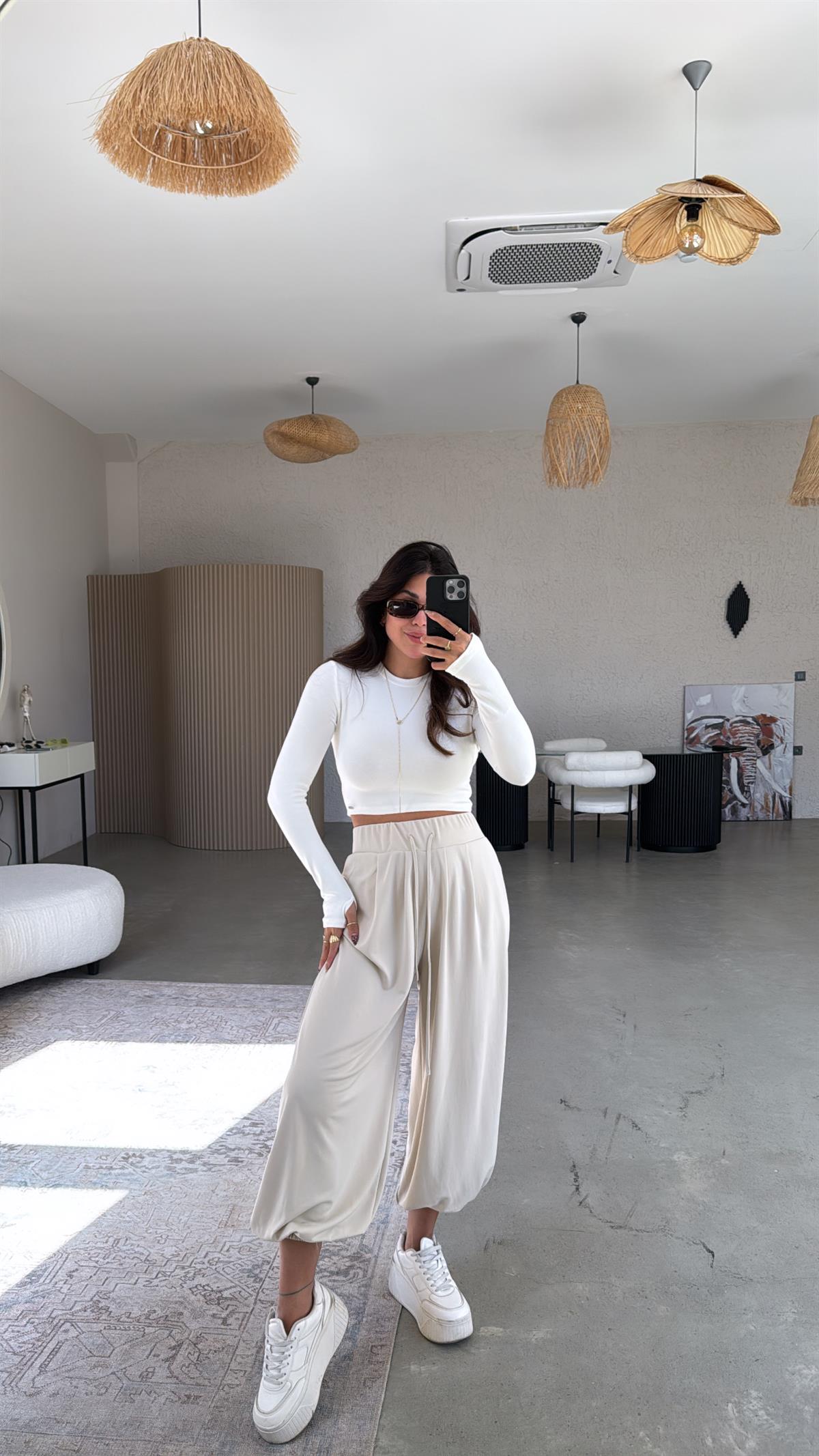 Taş Rengi Premium Modal Şalvar