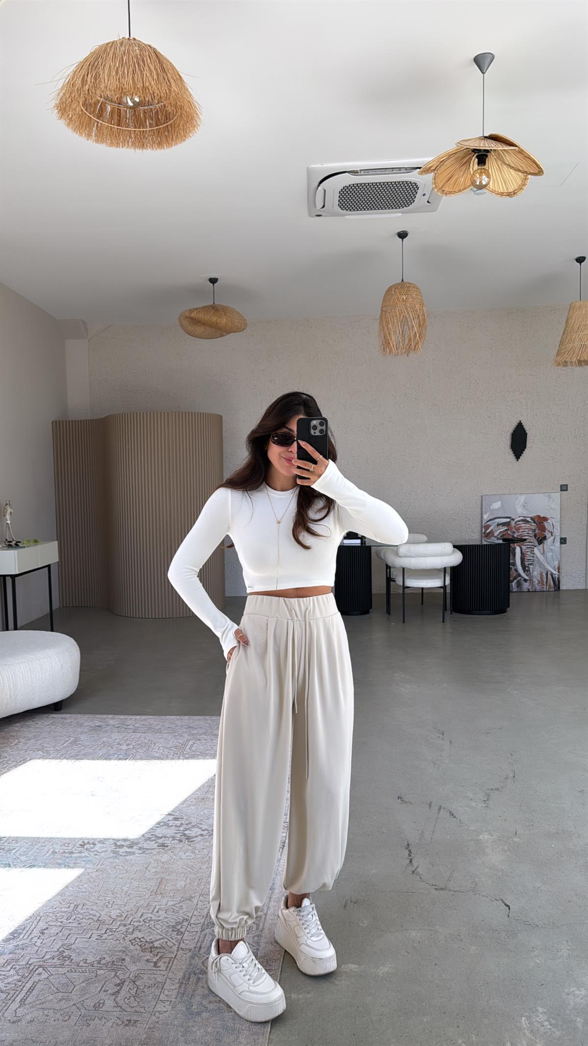 Taş Rengi Premium Modal Şalvar