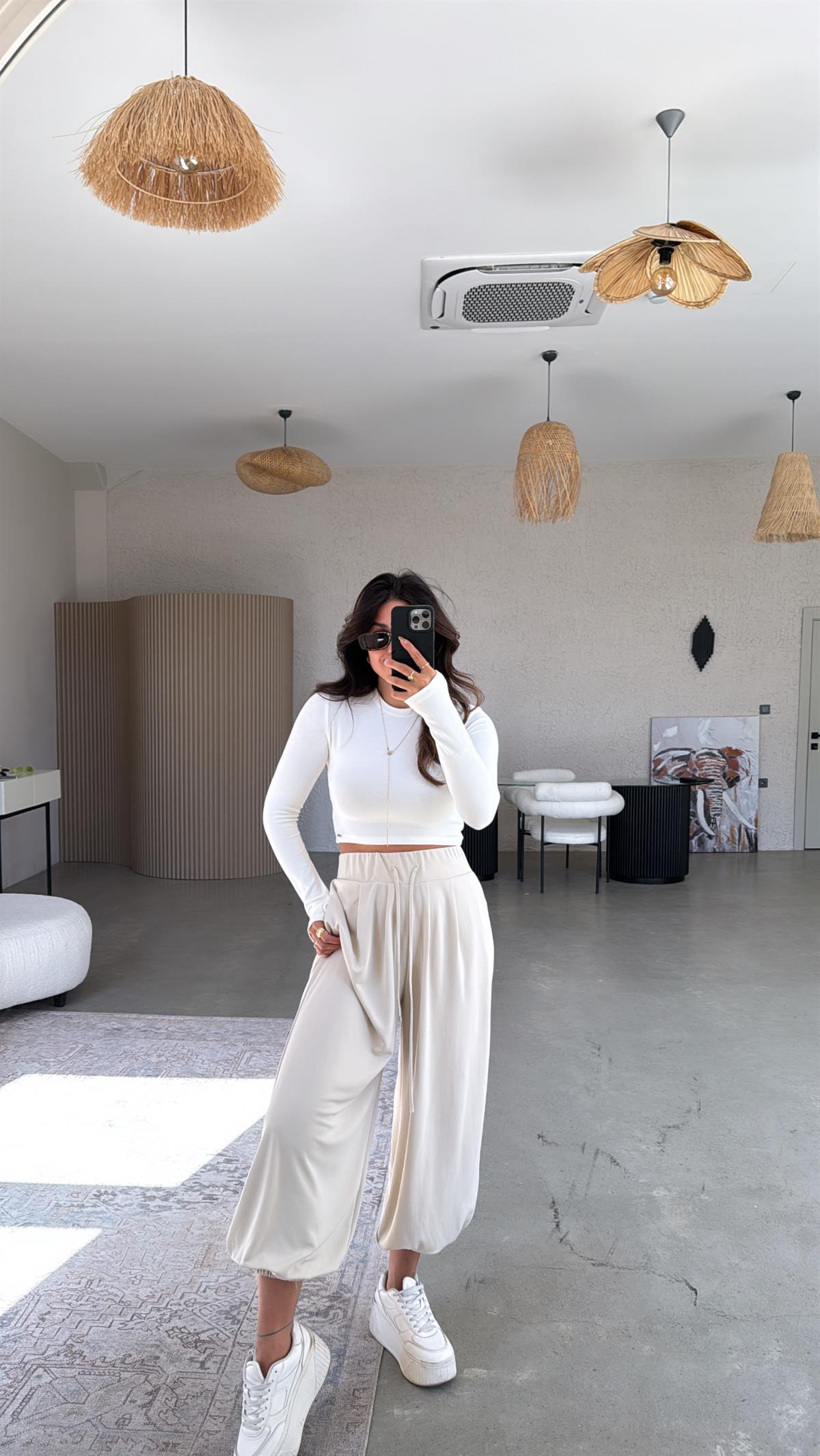 Taş Rengi Premium Modal Şalvar