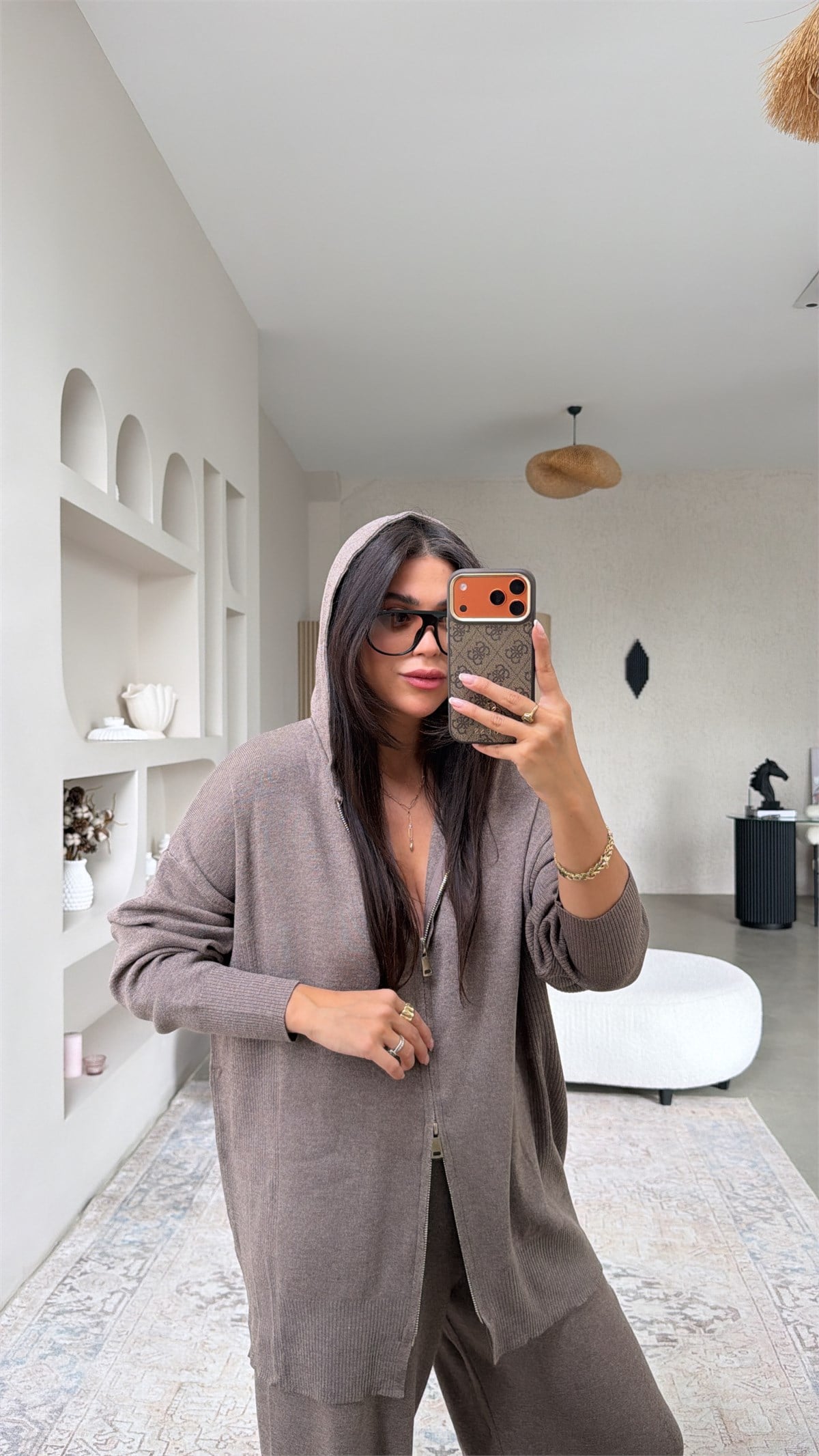 Vizon Alt Üst Fermuarlı Premium Triko Takım