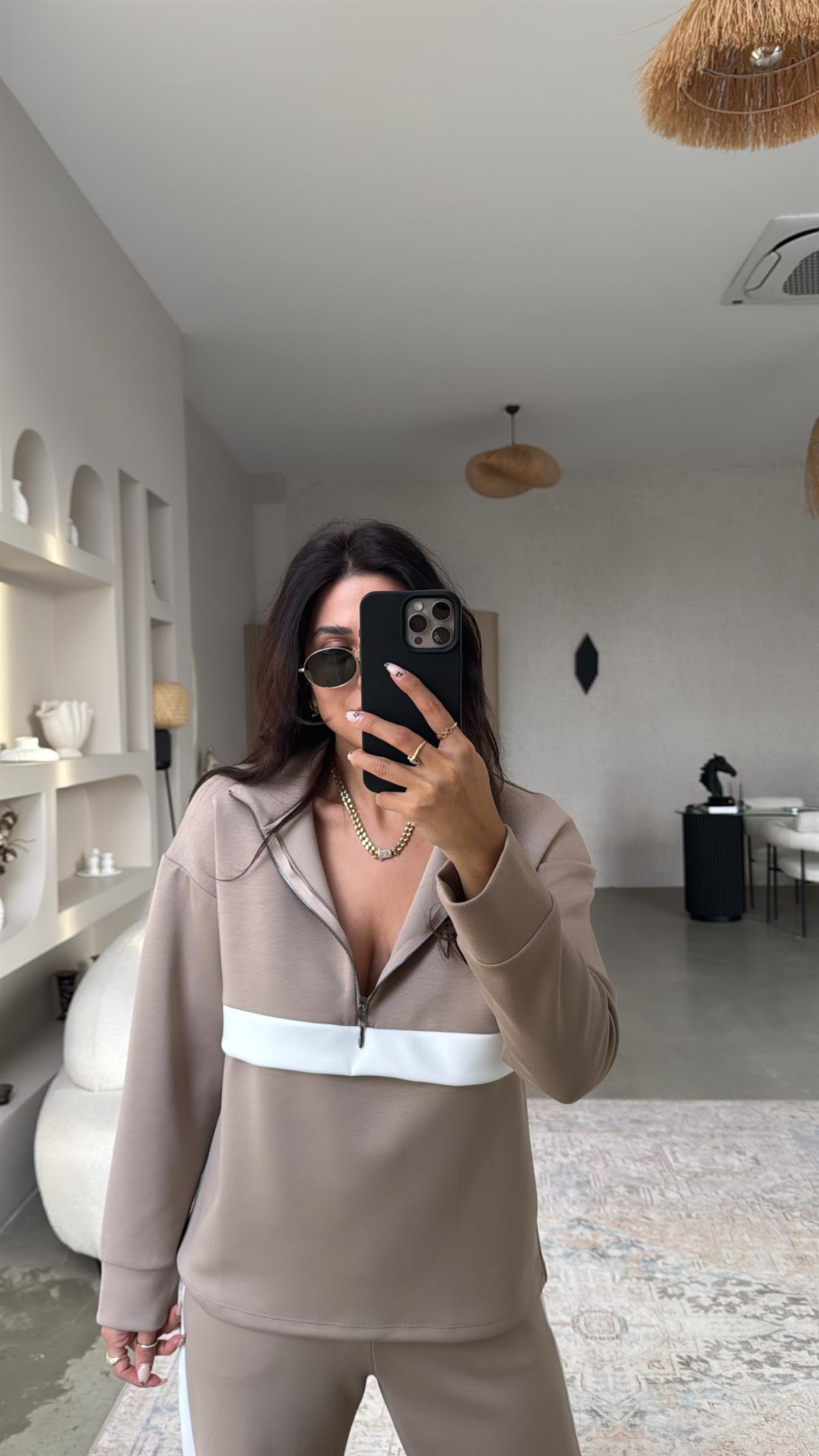 Vizon Beyaz Şeritli Ntw Takım