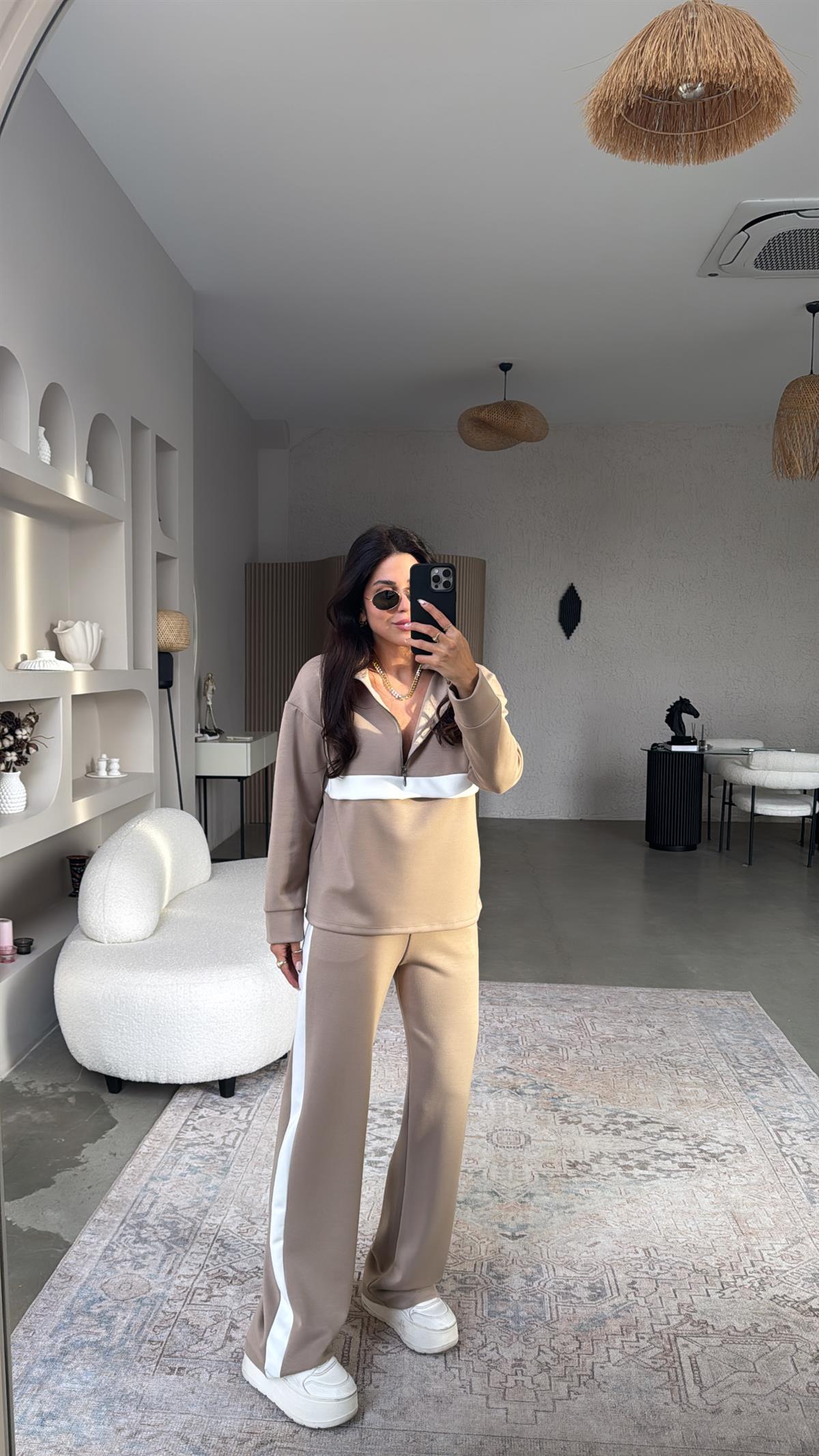 Vizon Beyaz Şeritli Ntw Takım