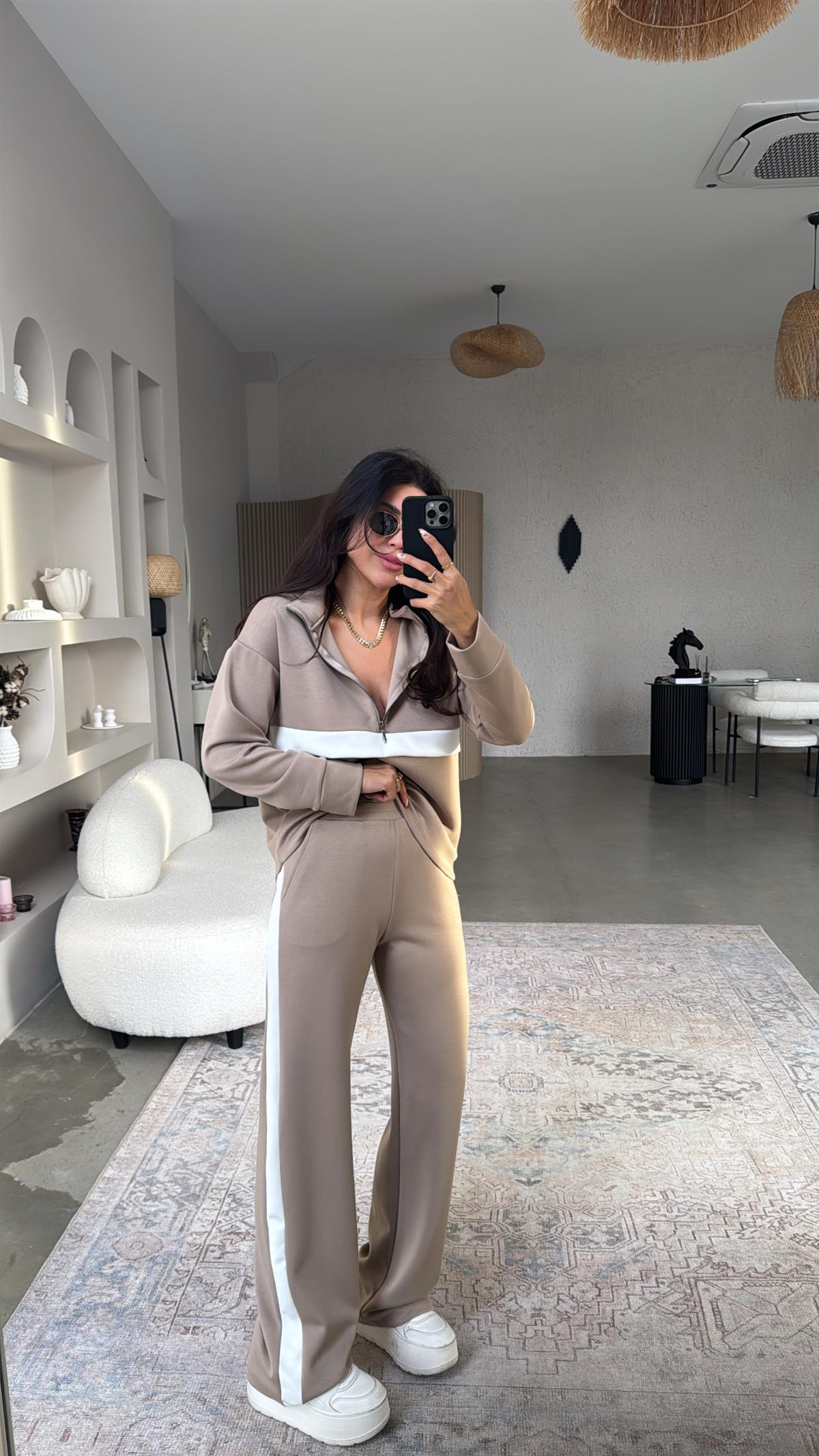 Vizon Beyaz Şeritli Ntw Takım