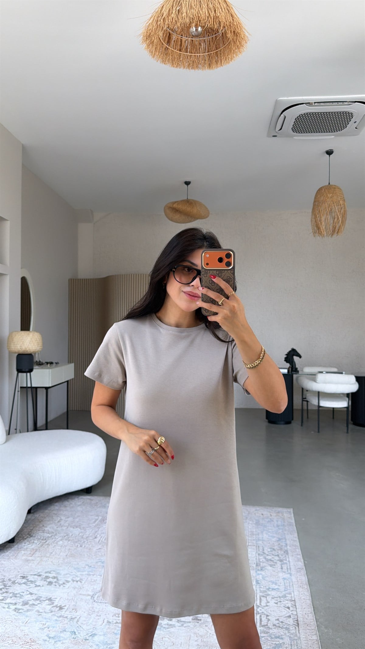Vizon Bisiklet Yaka Basic Elbise