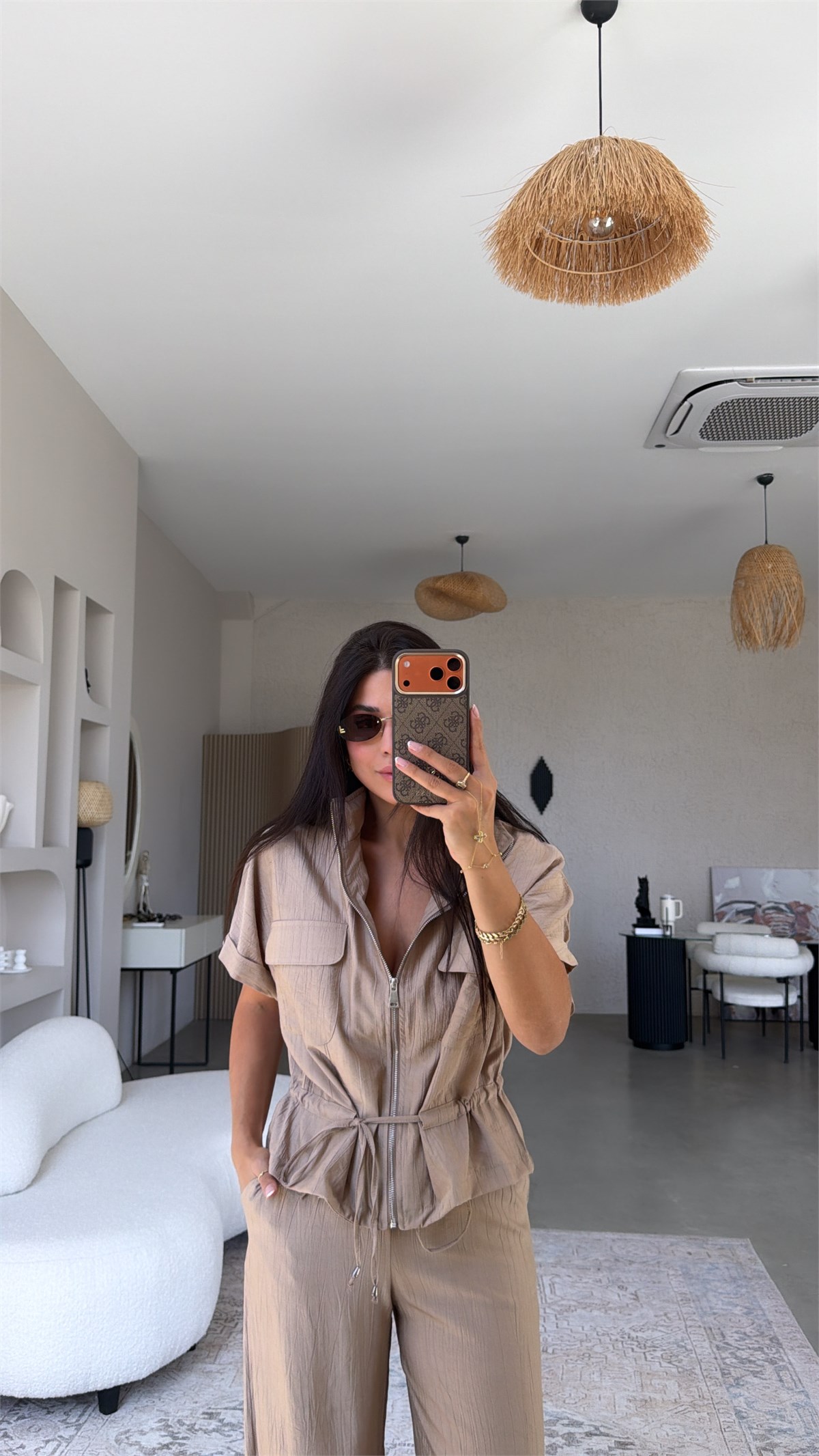 Vizon Fermuarlı Ceket Pantolon Takım