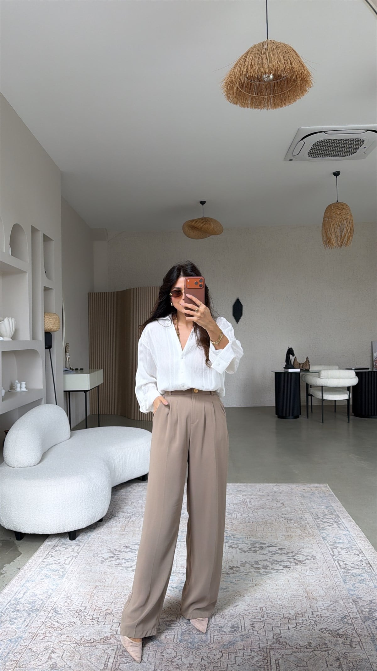 Vizon Gold Düğmeli Premium Pantolon