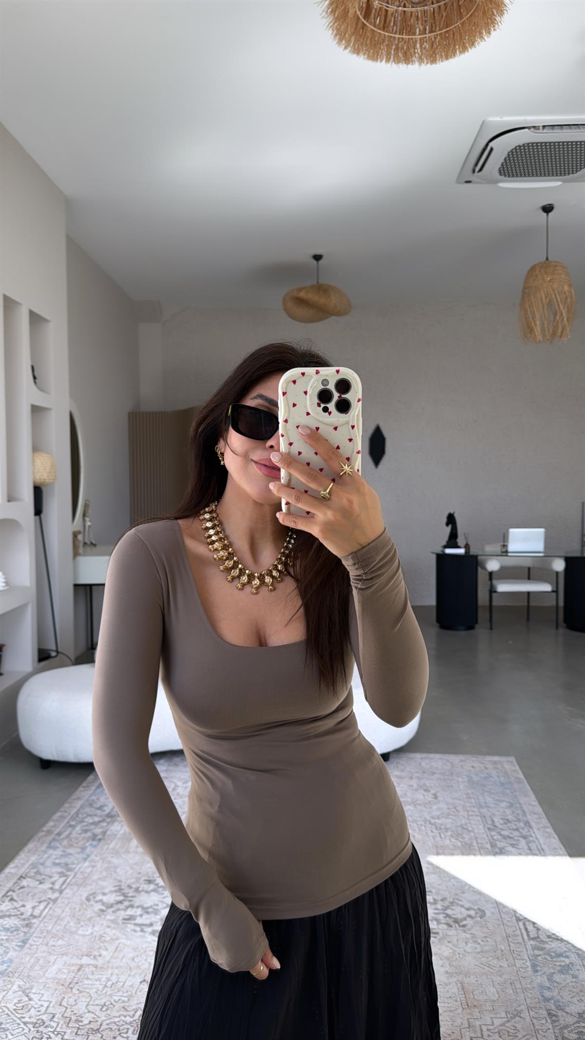 Vizon Kare Yaka Scuba Basic Bluz