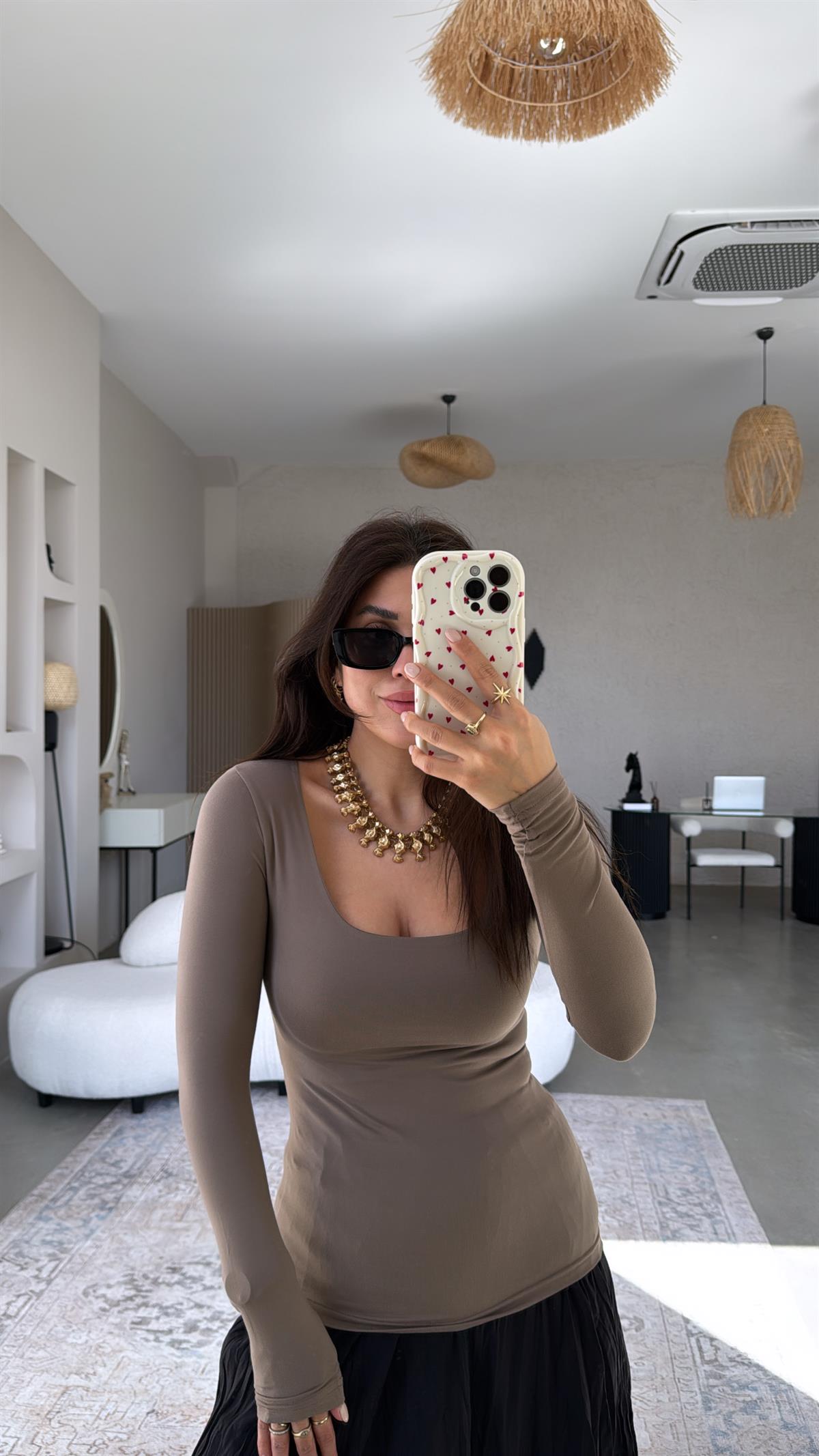 Vizon Kare Yaka Scuba Basic Bluz