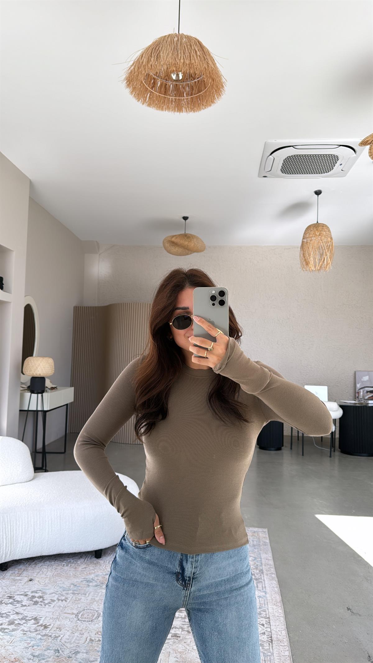 Vizon Parmak Geçme Oys Kumaş Body