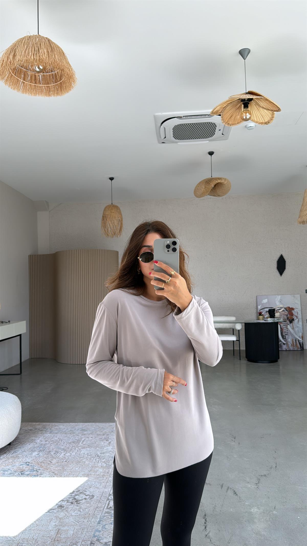 Vizon Uzun Kol Oys Basic Bluz