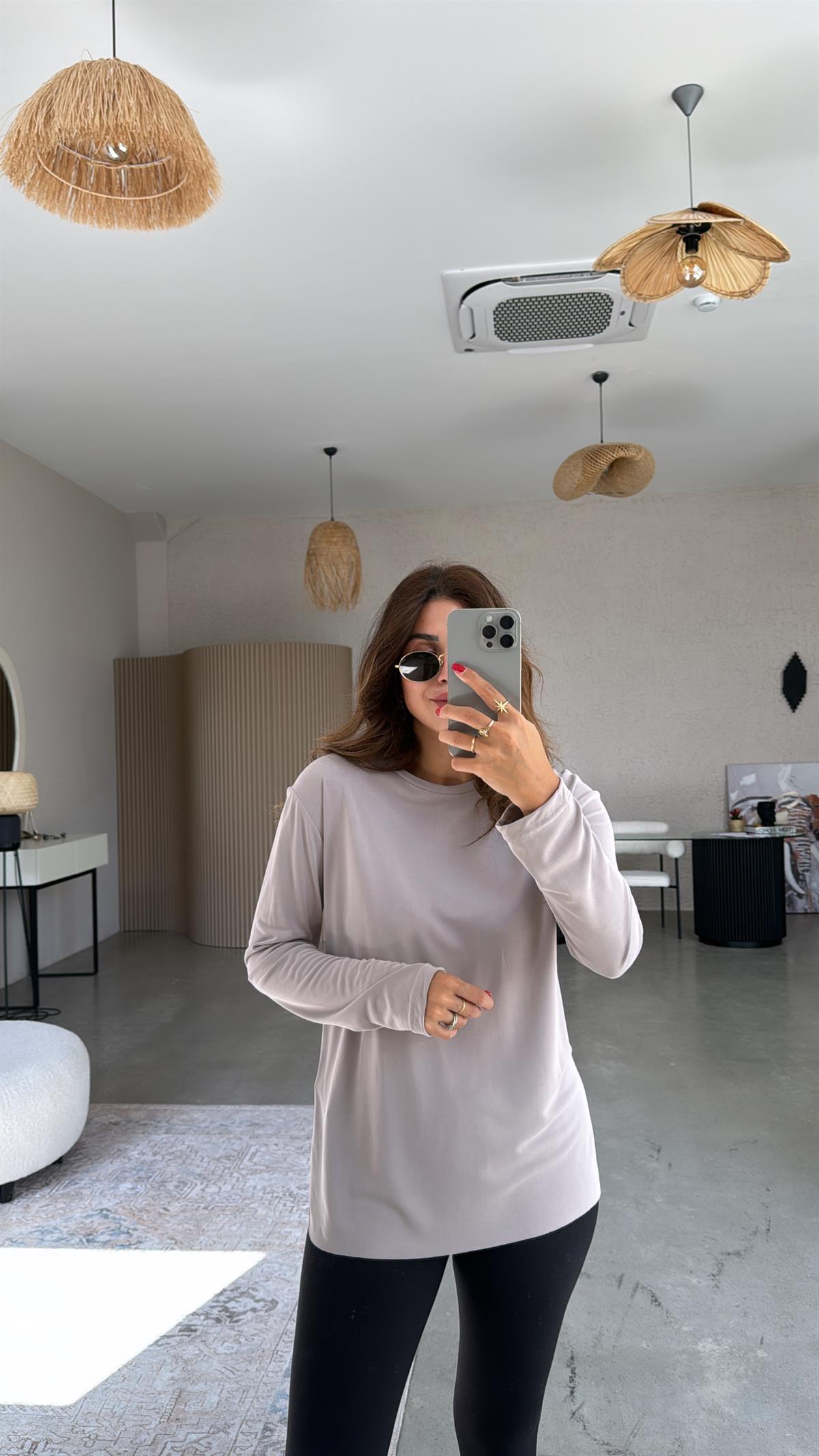 Vizon Uzun Kol Oys Basic Bluz