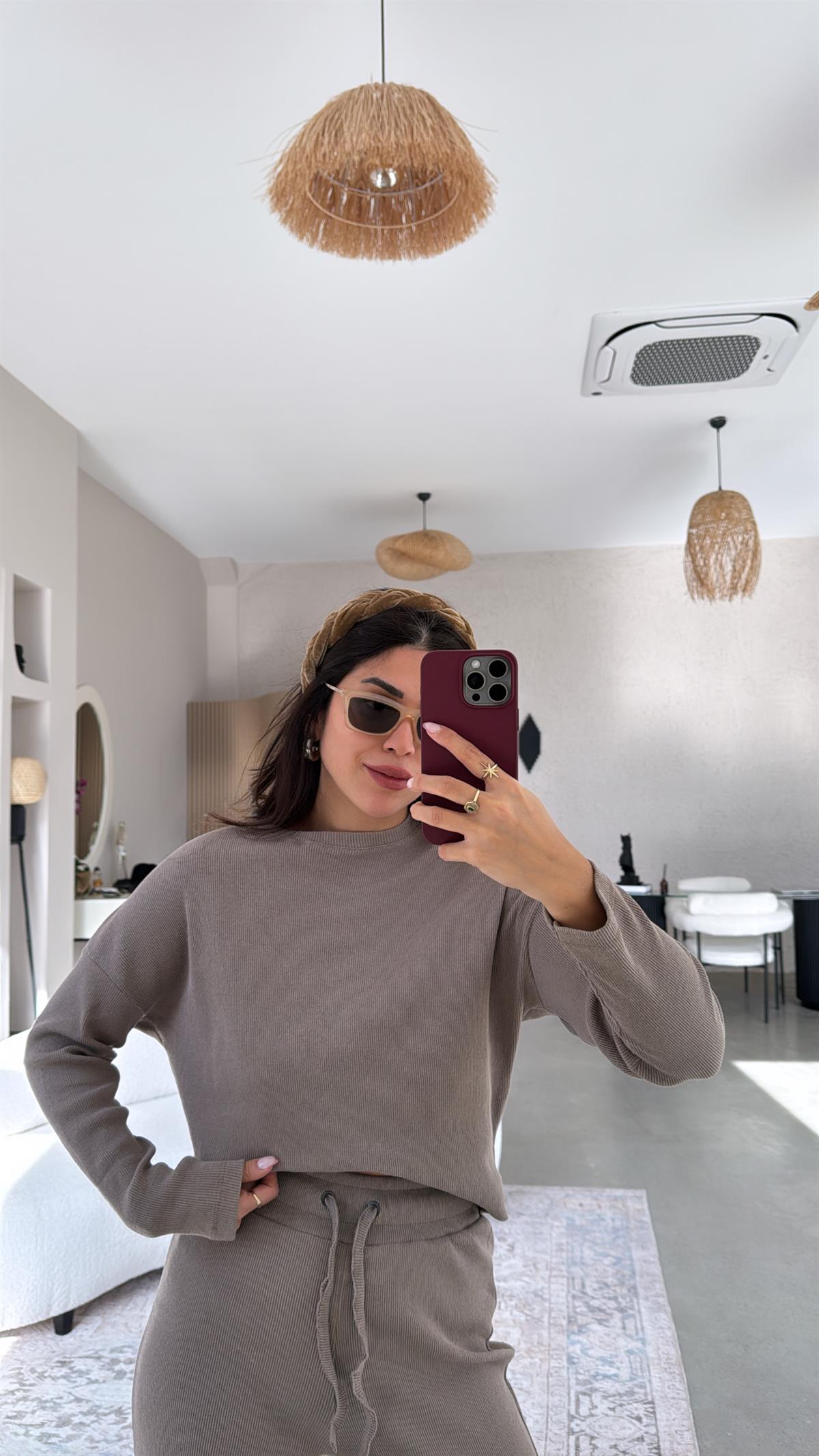 Vizon Uzun Kollu Fitilli Takım