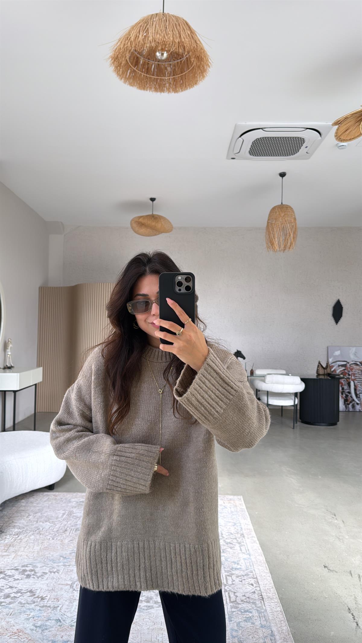 Vizon Yumoş Bisiklet Yaka Basic Kazak