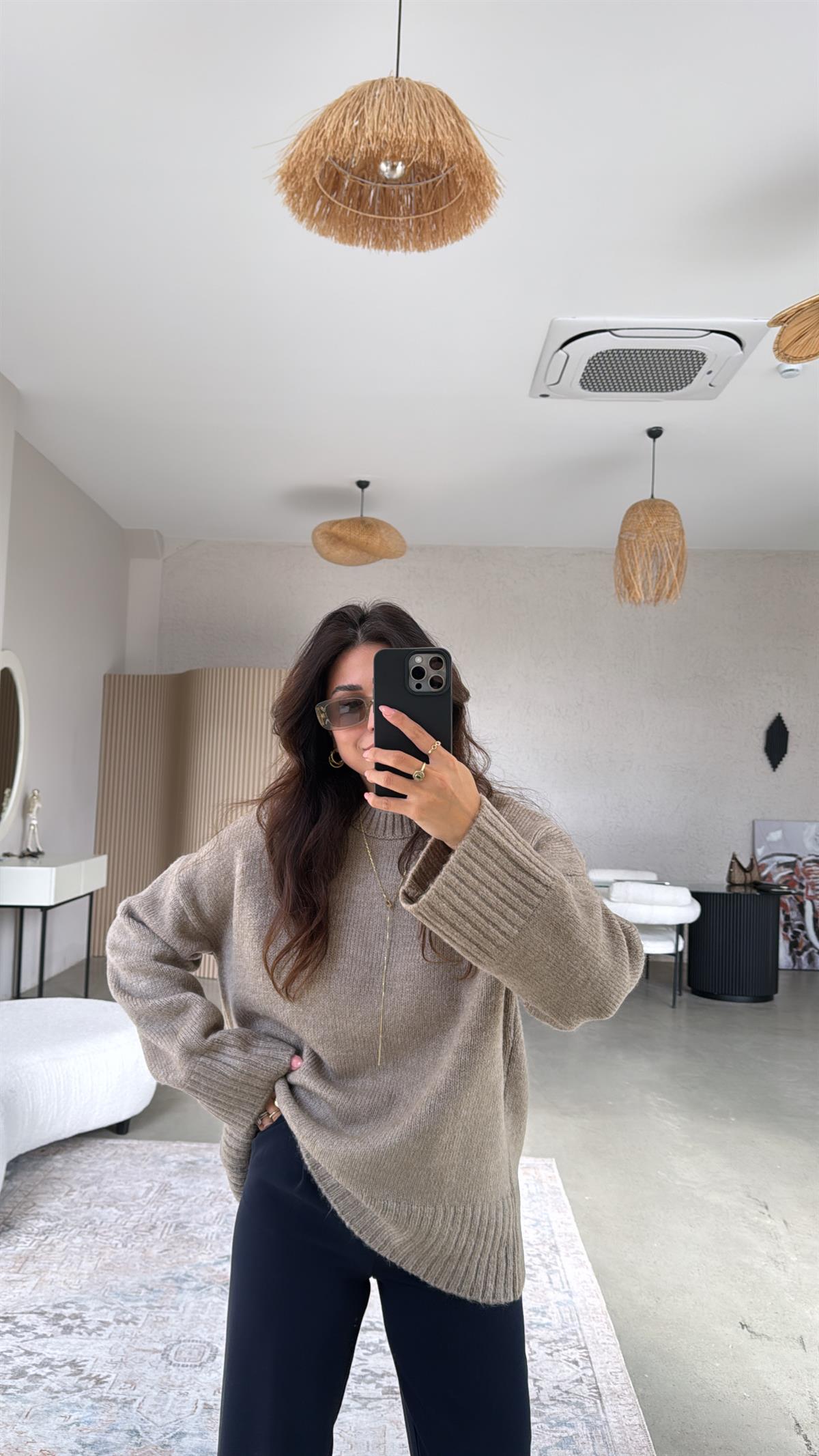 Vizon Yumoş Bisiklet Yaka Basic Kazak