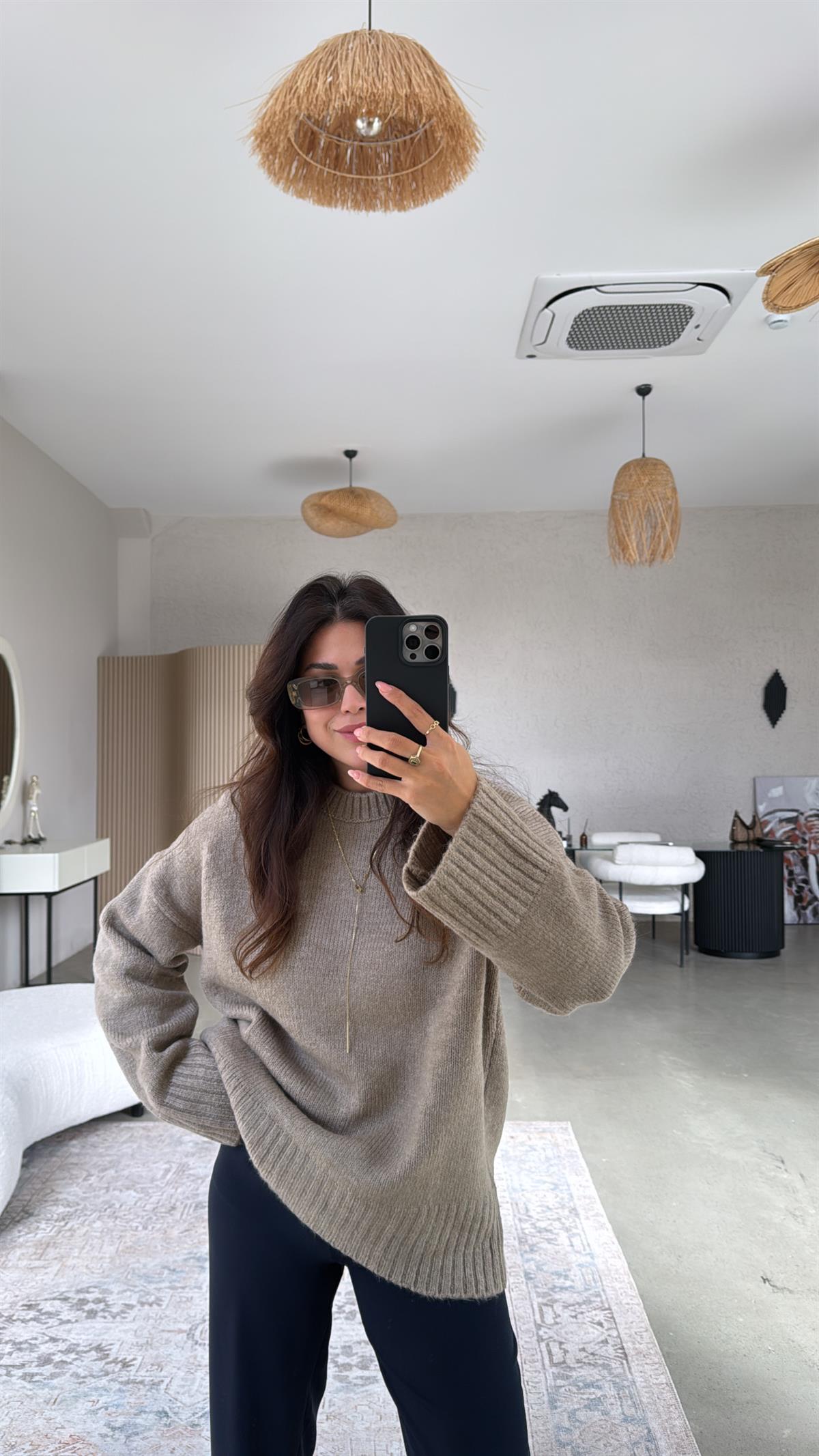 Vizon Yumoş Bisiklet Yaka Basic Kazak