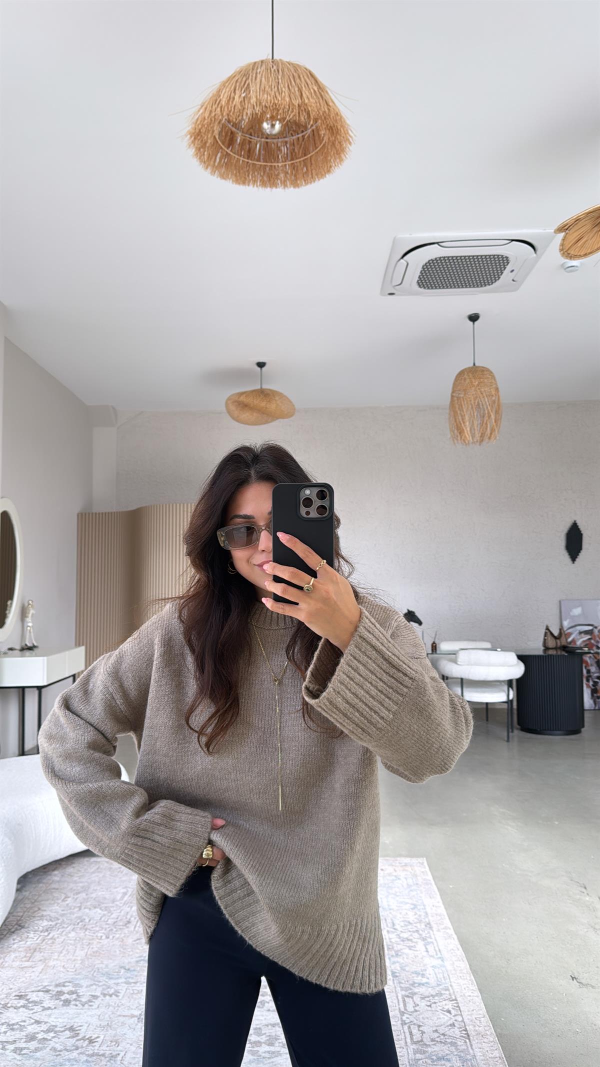 Vizon Yumoş Bisiklet Yaka Basic Kazak