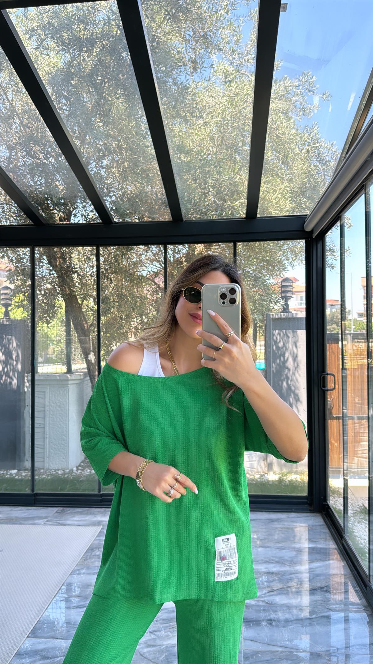 Yeşil Bürümcük Üçlü Takım