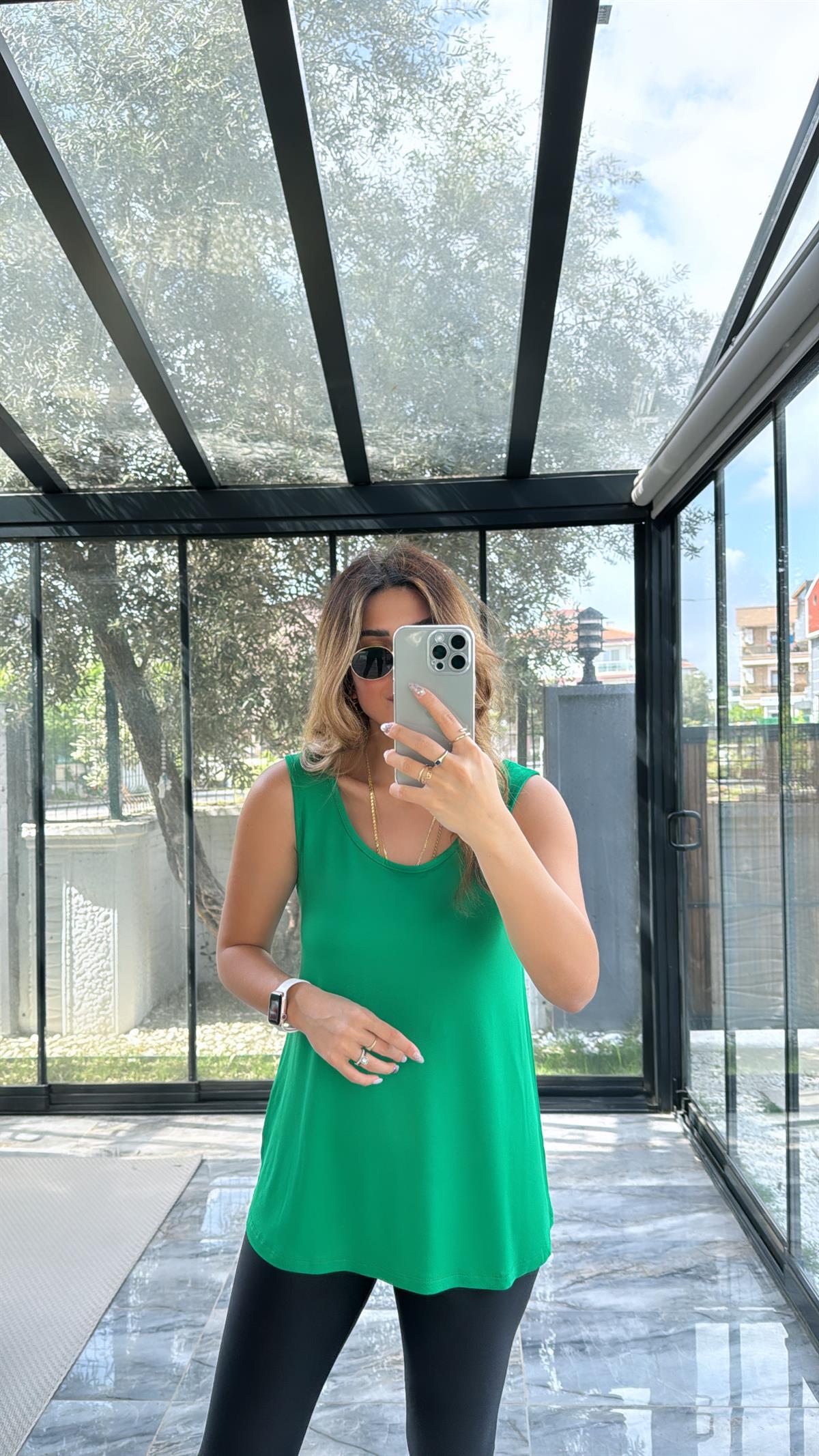 Yeşil Kalın Askı Salaş Atlet